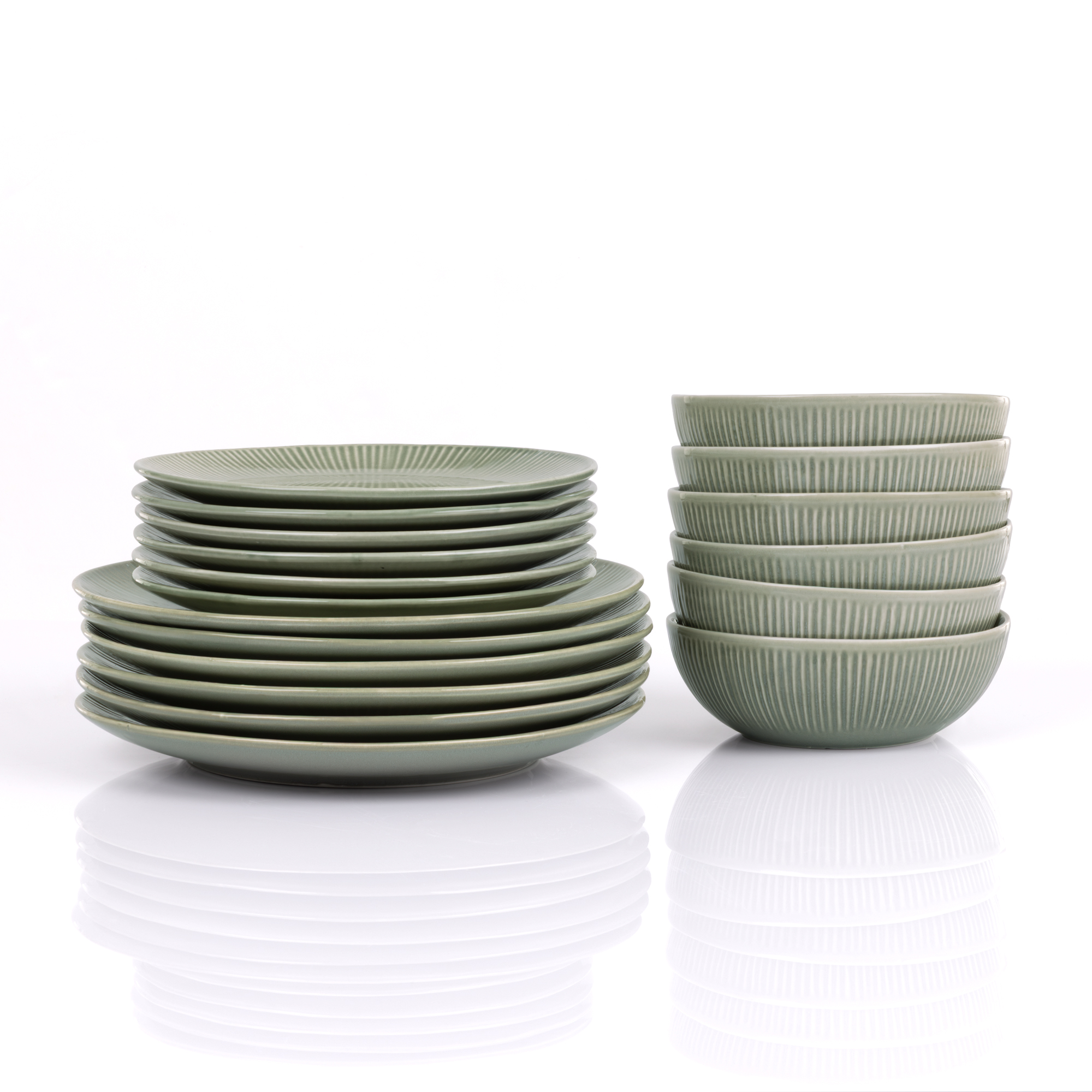 Serwis obiadowy dla 6 osób 18-elementowy Mossa AMBITION