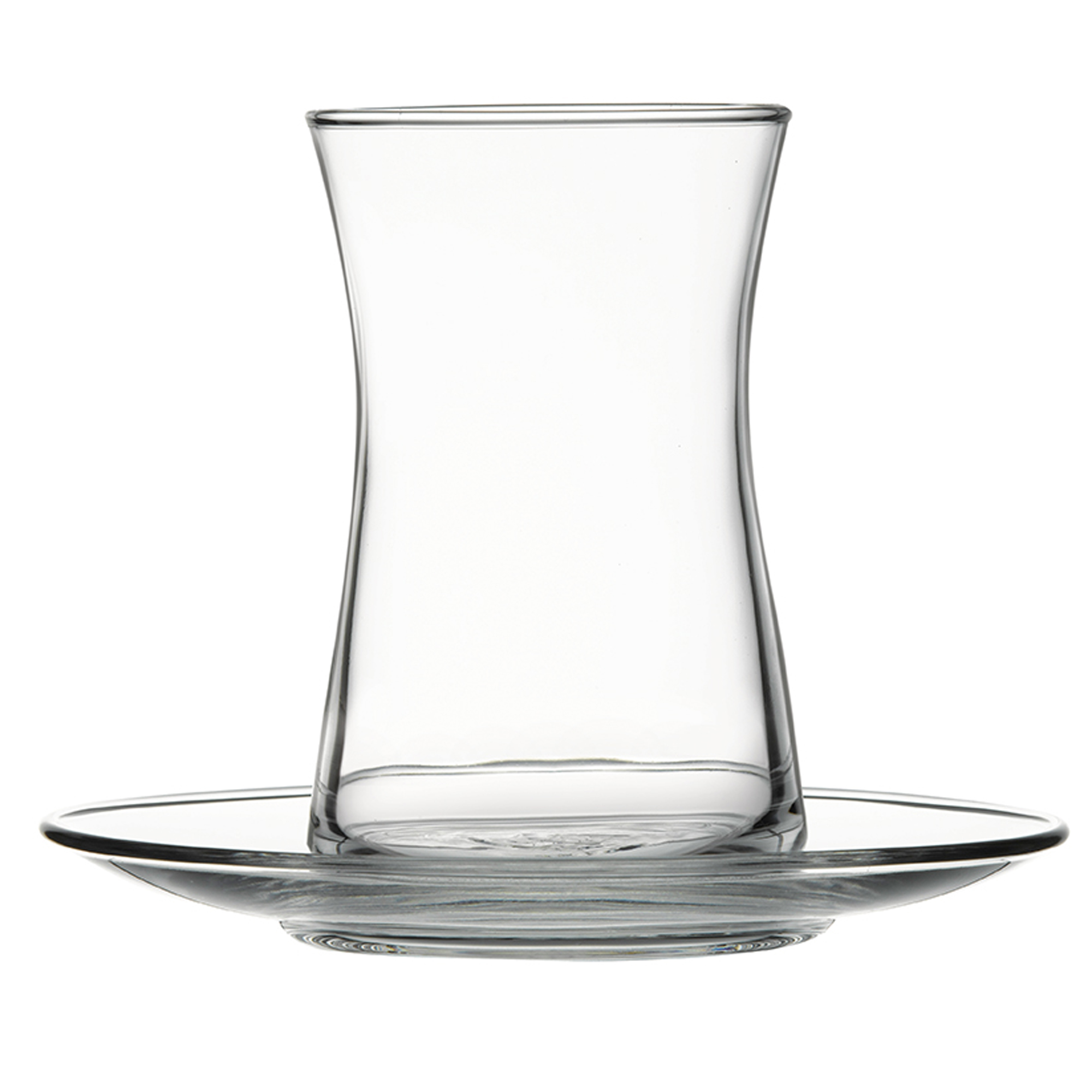 Set di 4 bicchieri con piattini Heybeli PASABAHCE