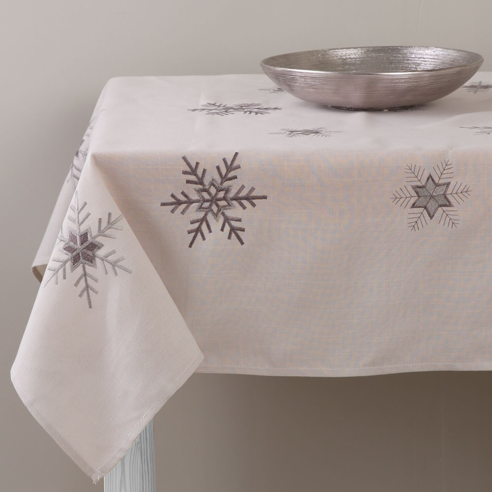 Tischdecke  Snowflakes 160 x 280cm AMBITION