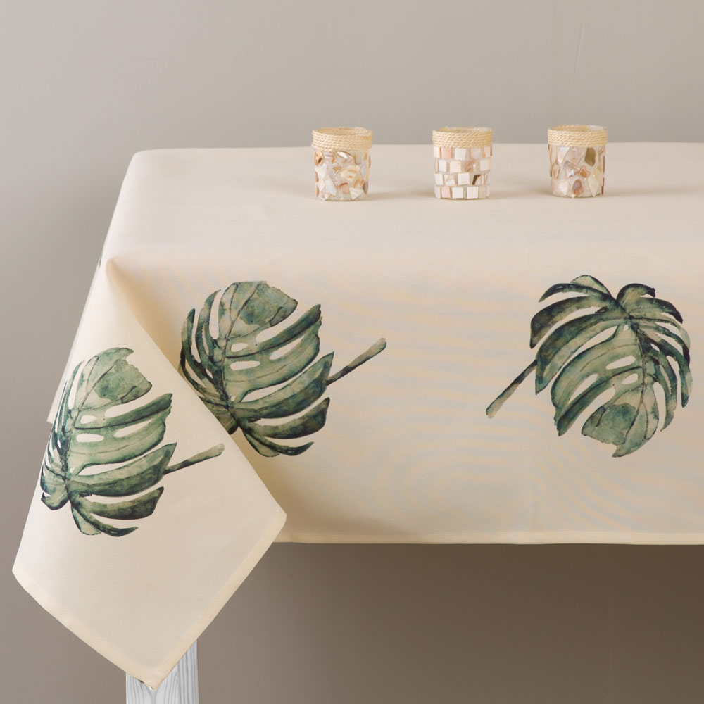 Dekorační ubrus z polyesteru Botanic Monstera 160 x 280 cm AMBITION