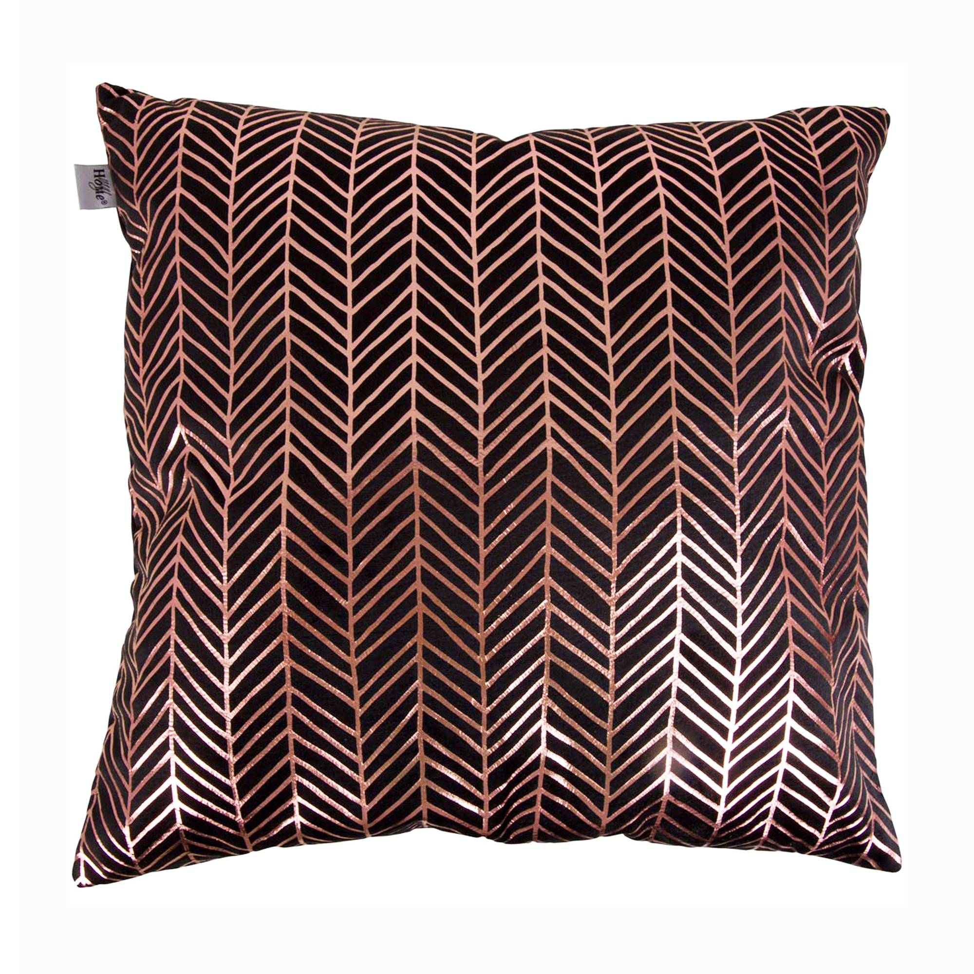 Kissenbezug Velvet Black Herringbone 45 x 45 cm MY HOME