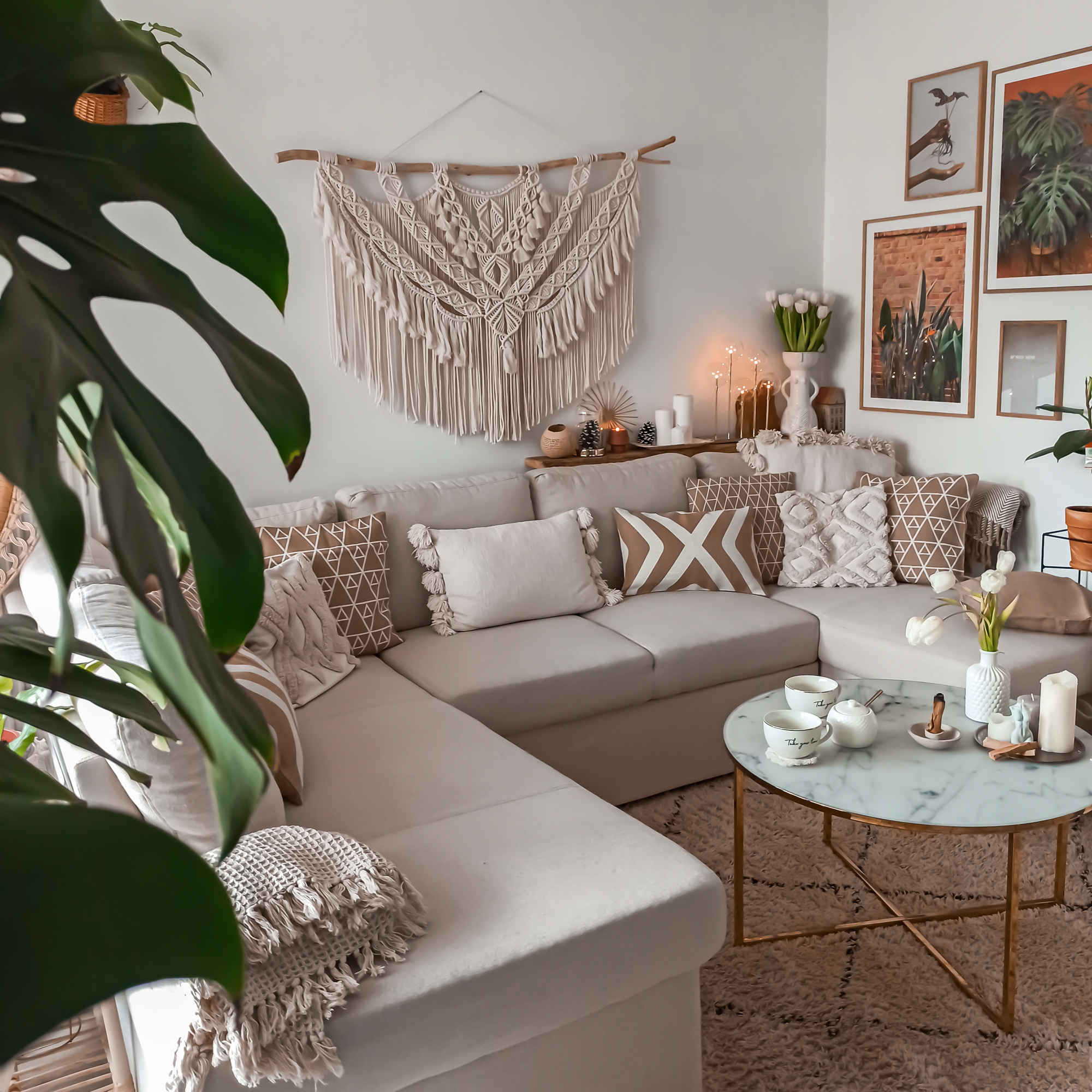 Fodera decorativa per cuscini Jute Honeycomb 1 42 x 42 cm MY HOME