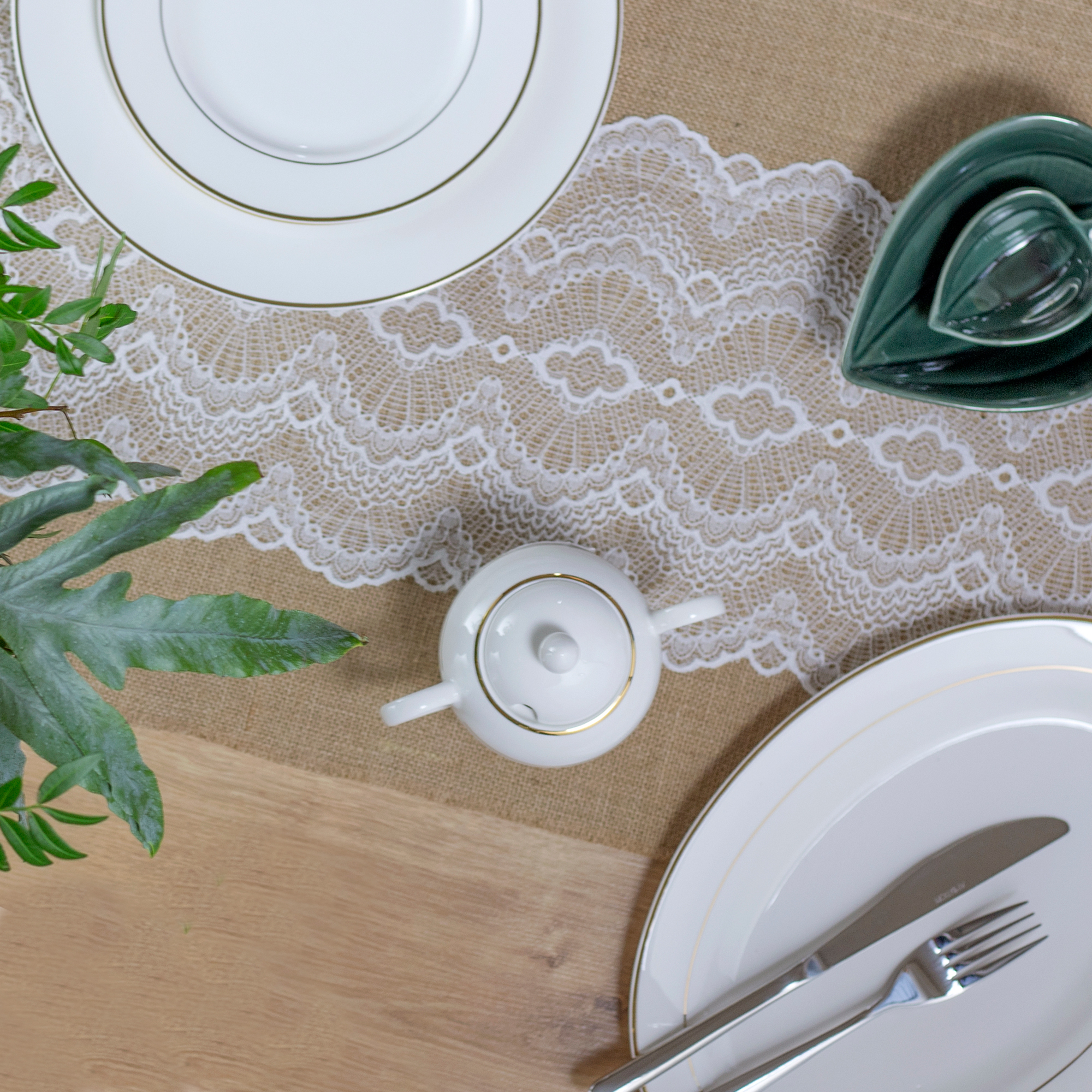 Tischläufer Jute Lace 40 x 150 cm MY HOME