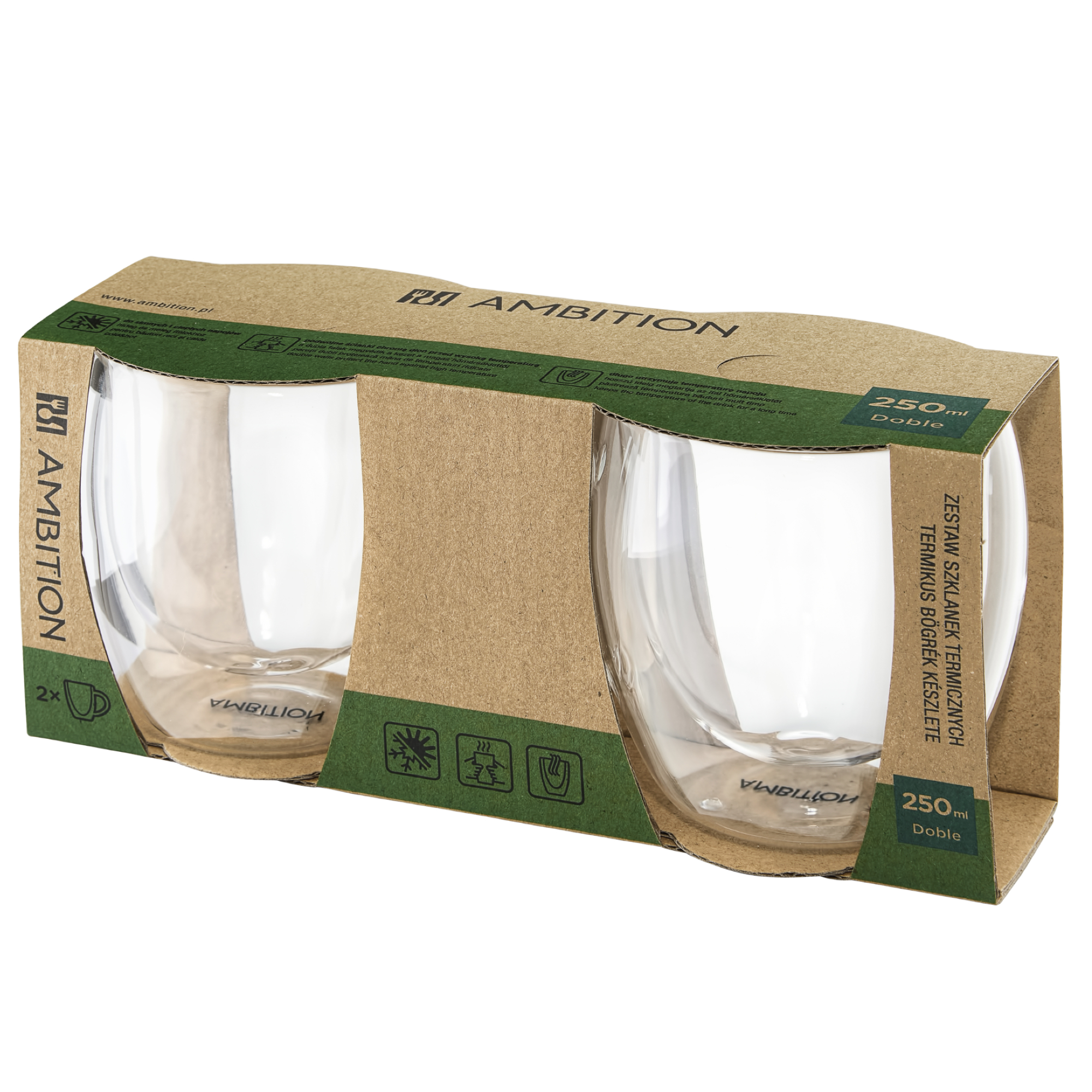 Sada 2 termohrnků Doble 250 ml AMBITION