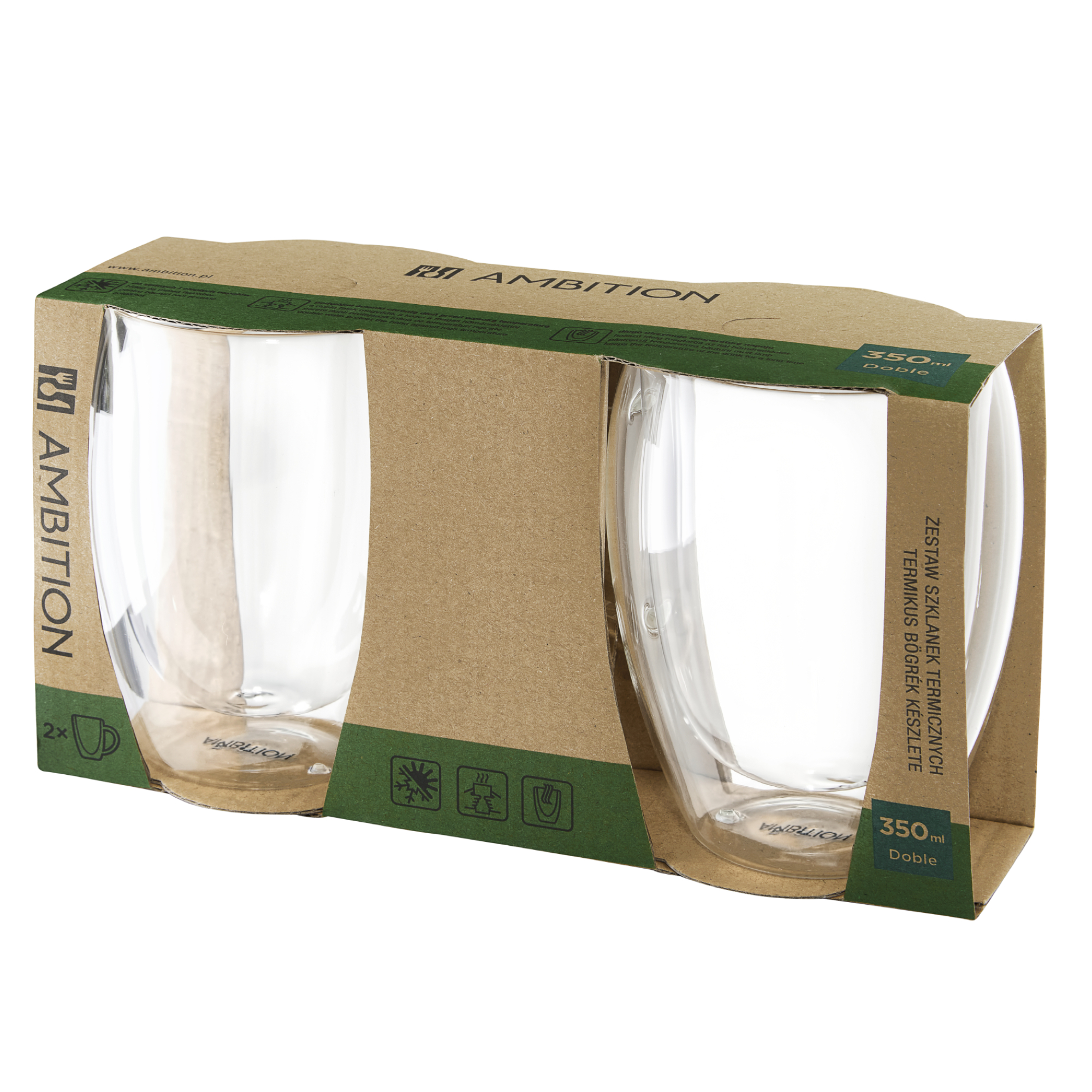 Sada 2 termohrnků Doble 350 ml AMBITION