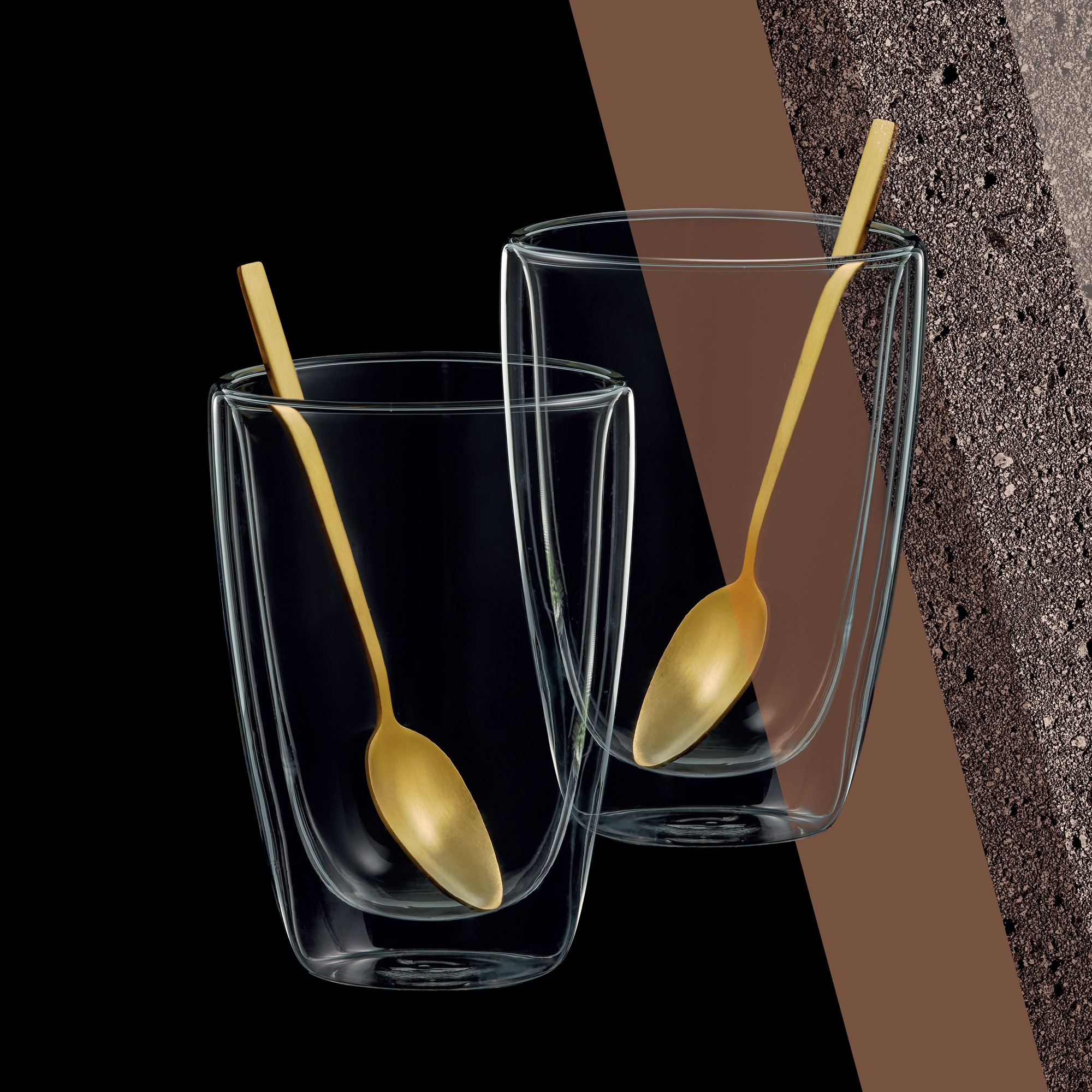 Thermogläsern Set mit Löffeln Lusso 300 ml AMBITION