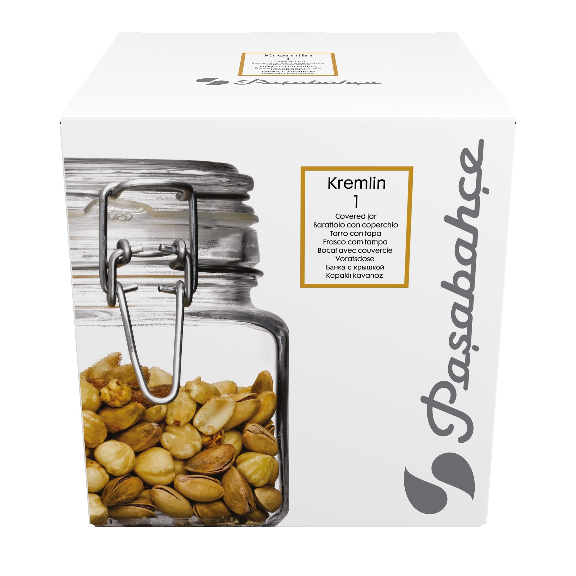 Kitchen storage jar square Kremlin Gift Box 750 ml PASABAHCE