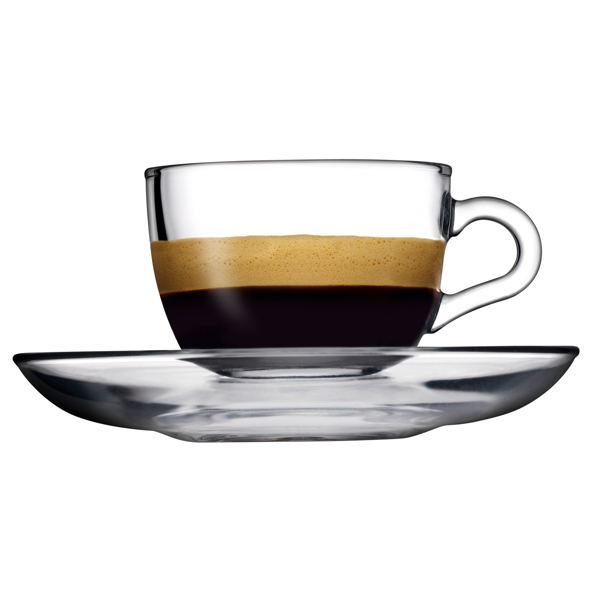 Set di 6 tazzine da caffè con piattini Basic 90 ml PASABAHCE