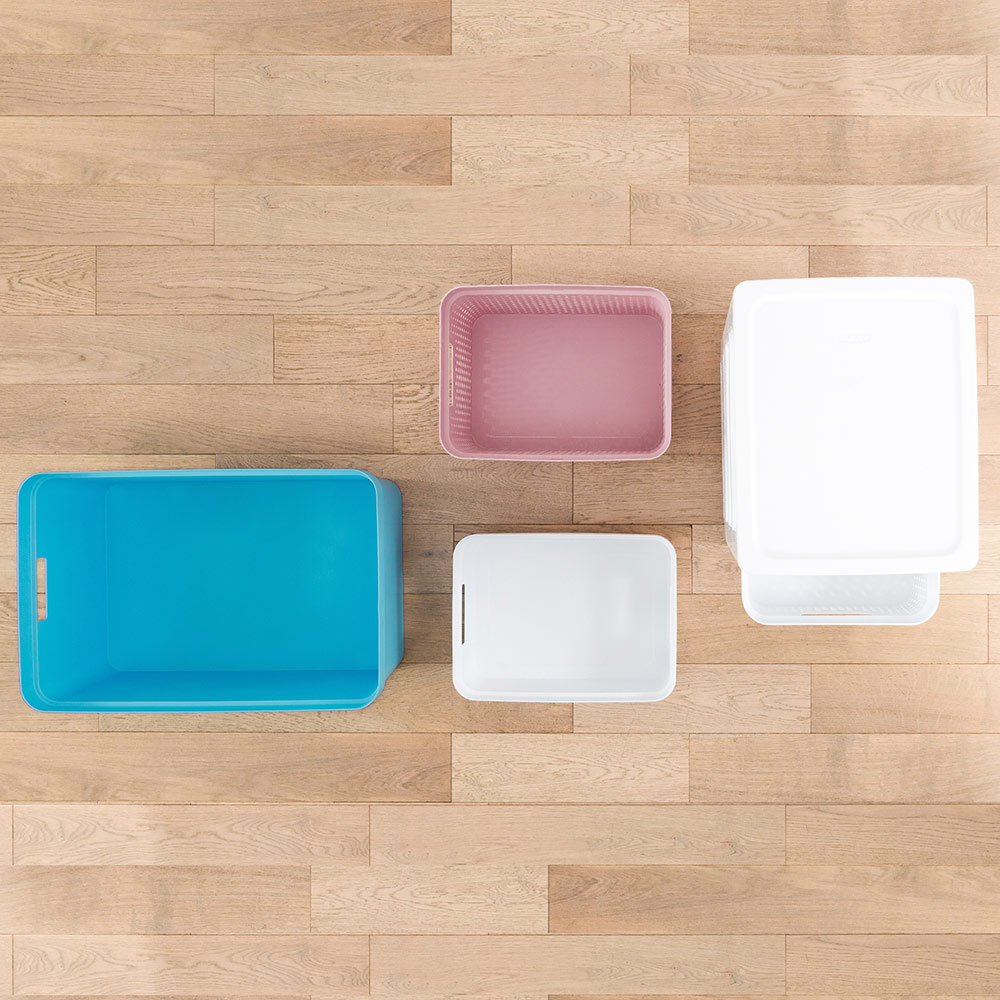 Caja perforada con tapa Infinity blanco 36 x 27 x 14 cm 11 l CURVER