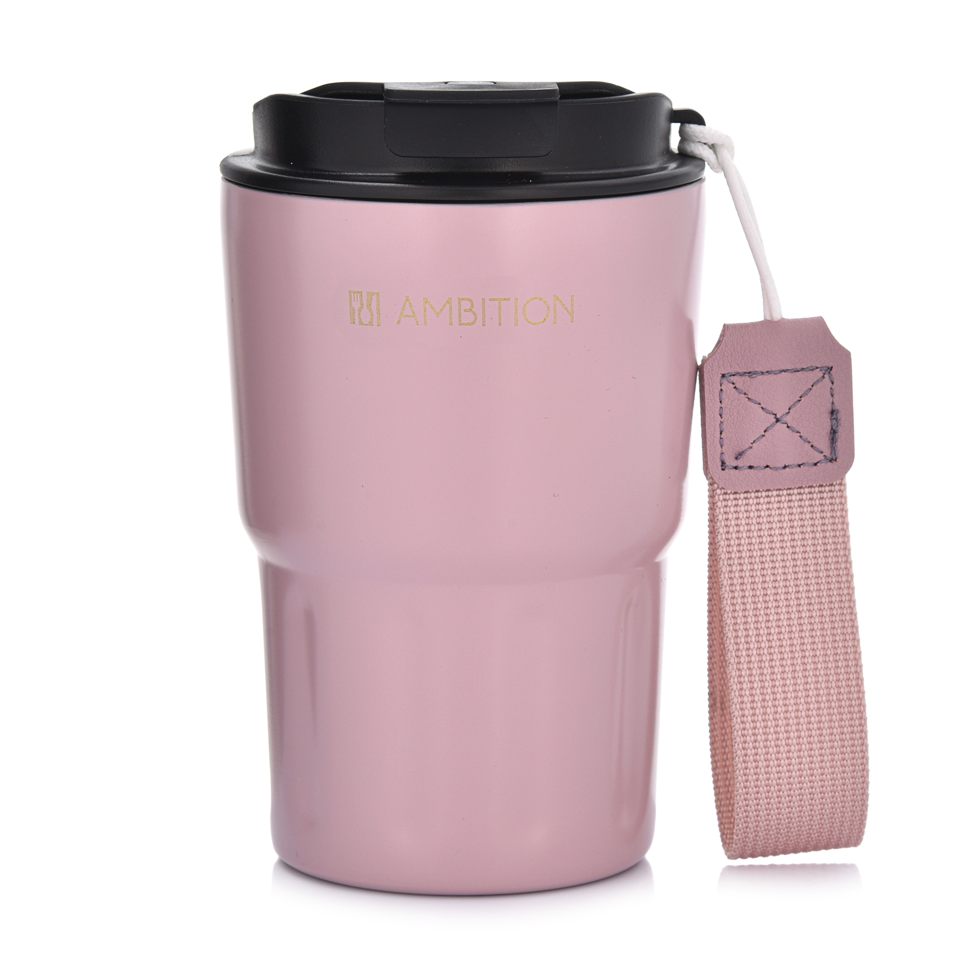 Růžový termohrnek Fern 350 ml AMBITION
