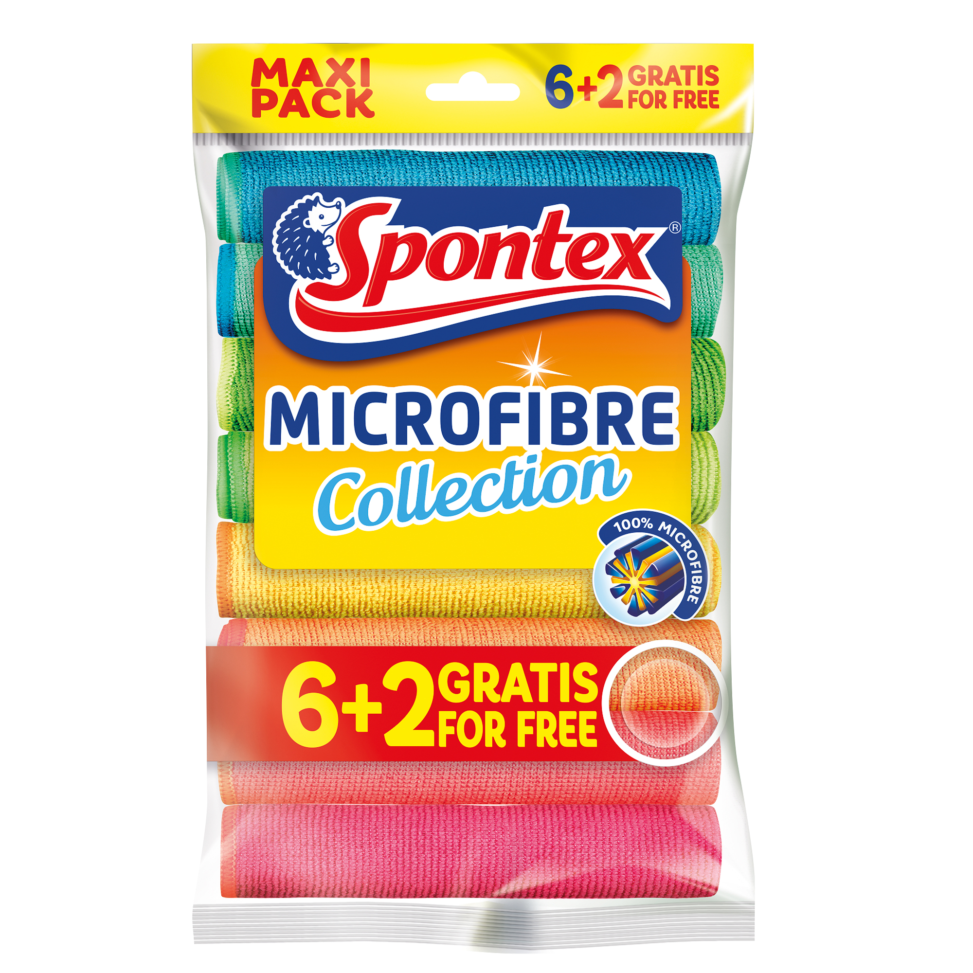 Sada 8 utěrek z mikrovlákna 30 x 30 cm SPONTEX