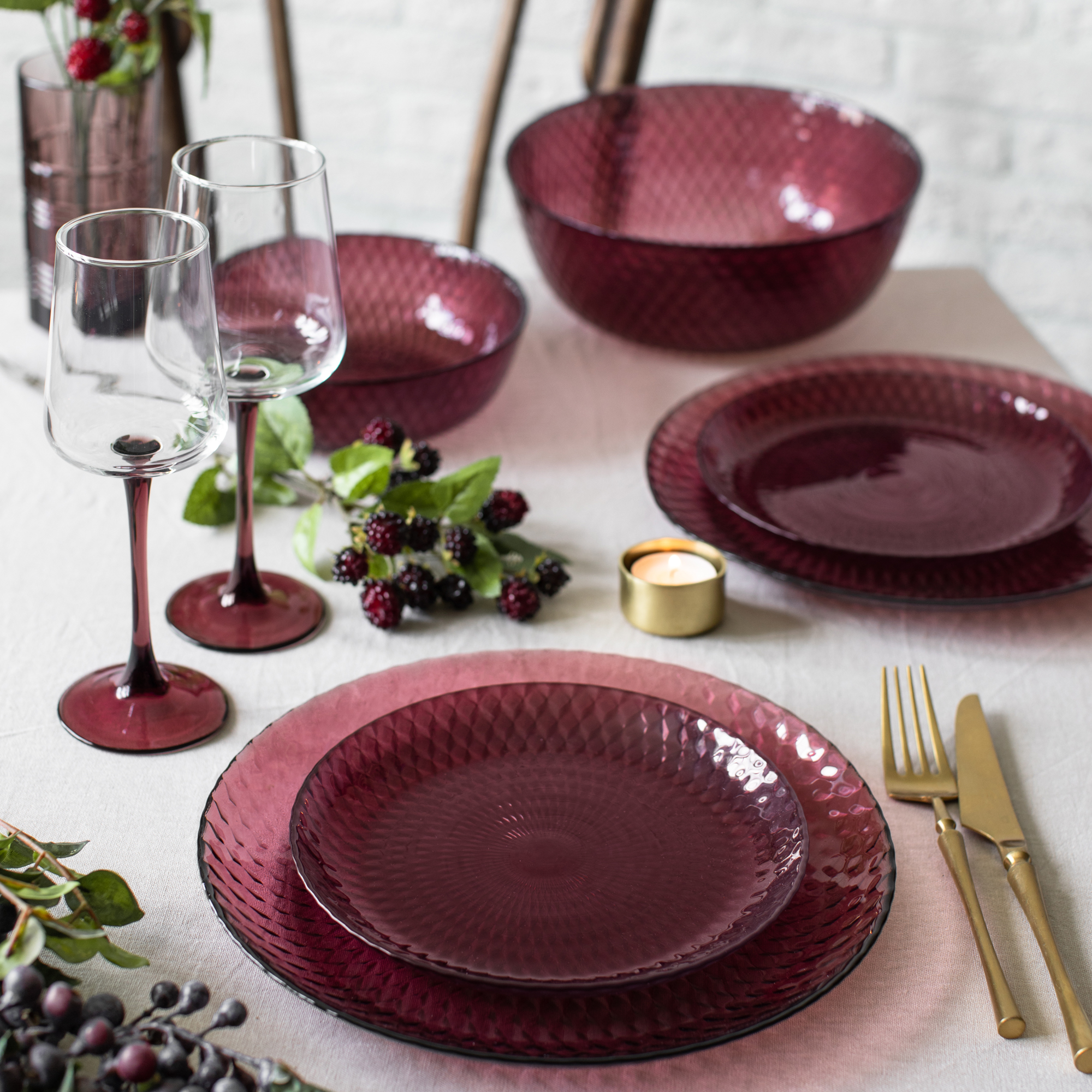 Talerz deserowy Idylle London Lilac 19 cm LUMINARC