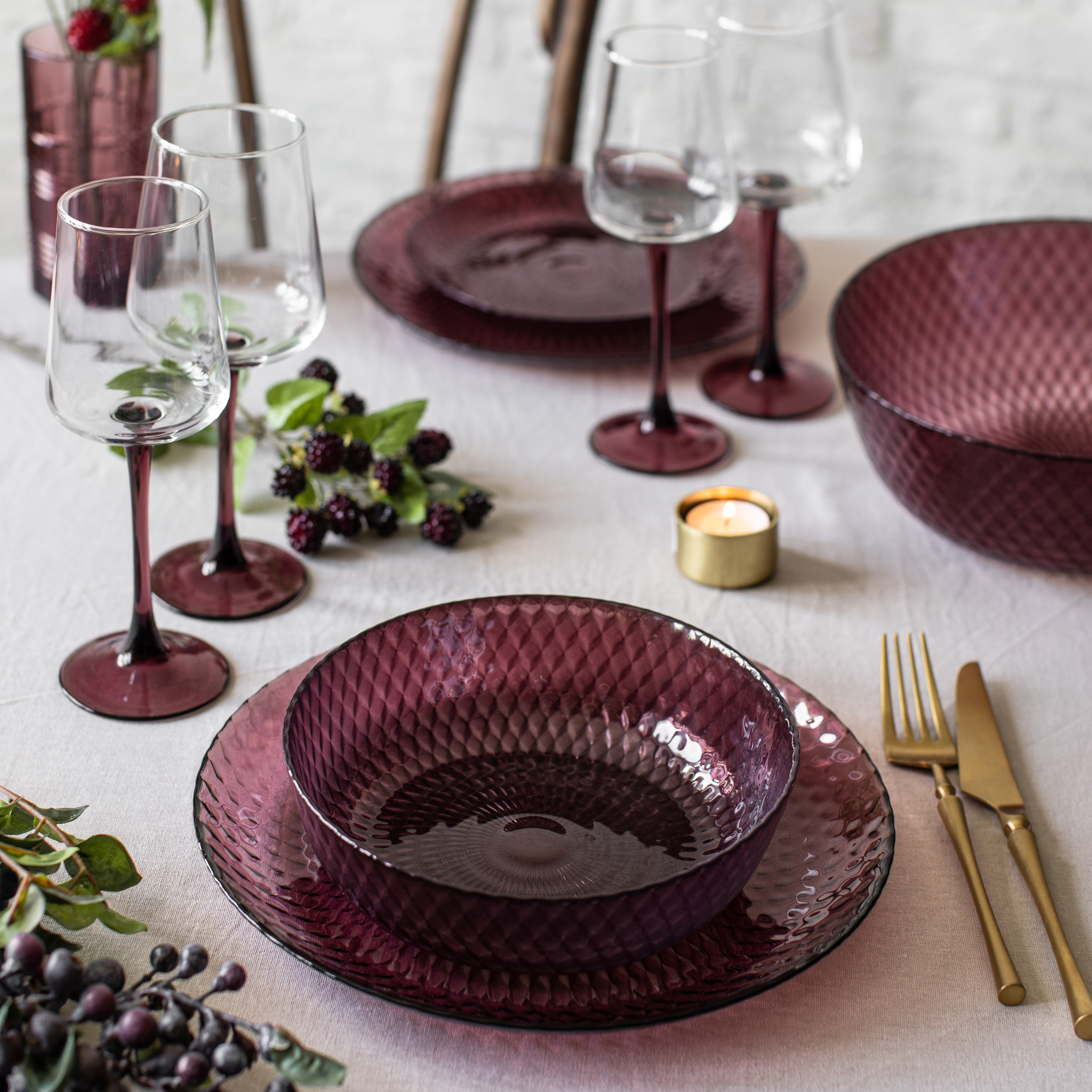 Vajilla Idylle London Lilac 19-piezas LUMINARC