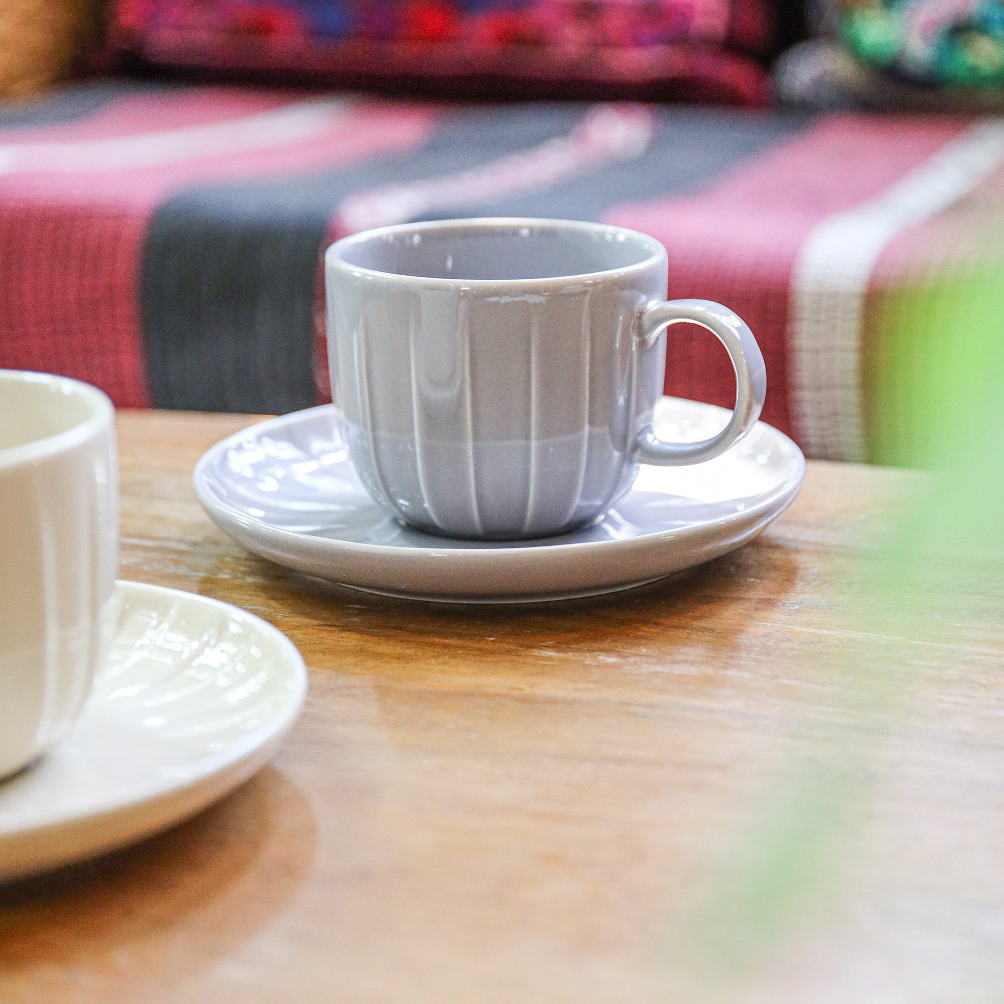 Juego de vajilla para 6 personas Ligne gris 48 piezas AMBITION