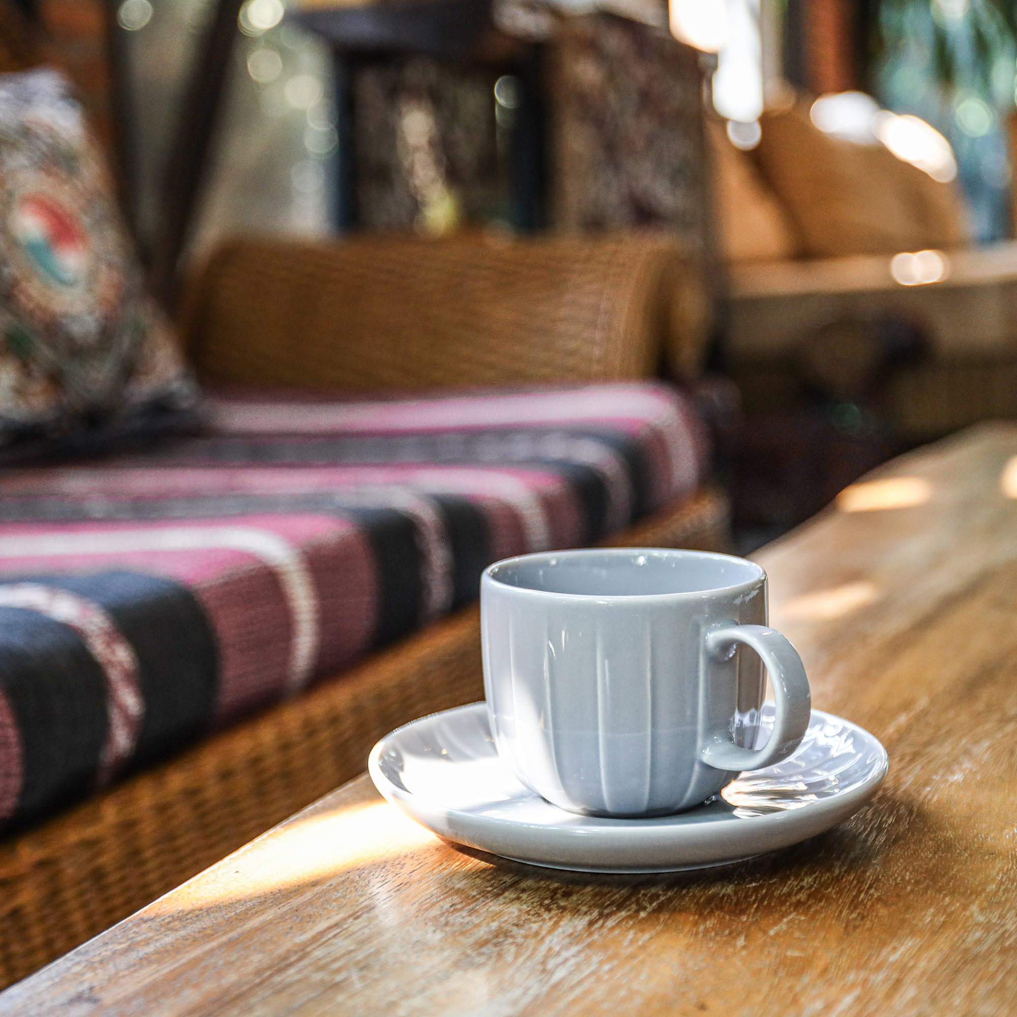 Juego de vajilla para 6 personas Ligne gris 48 piezas AMBITION