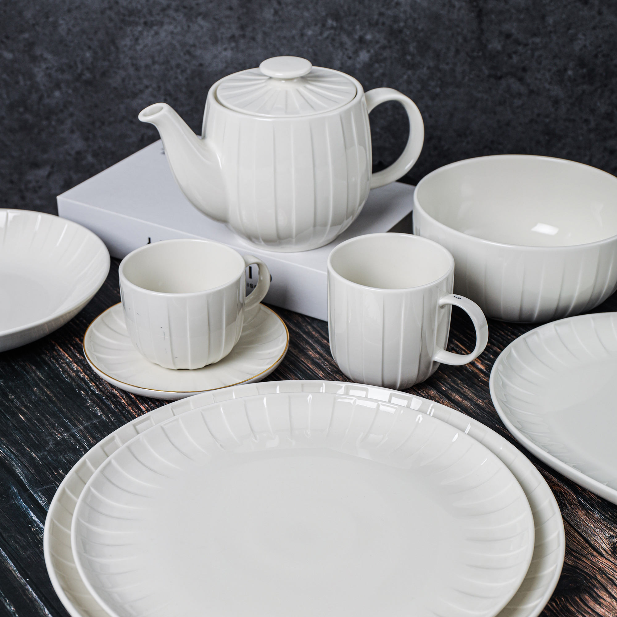 Salatschüssel Ligne 20 cm weiß AMBITION