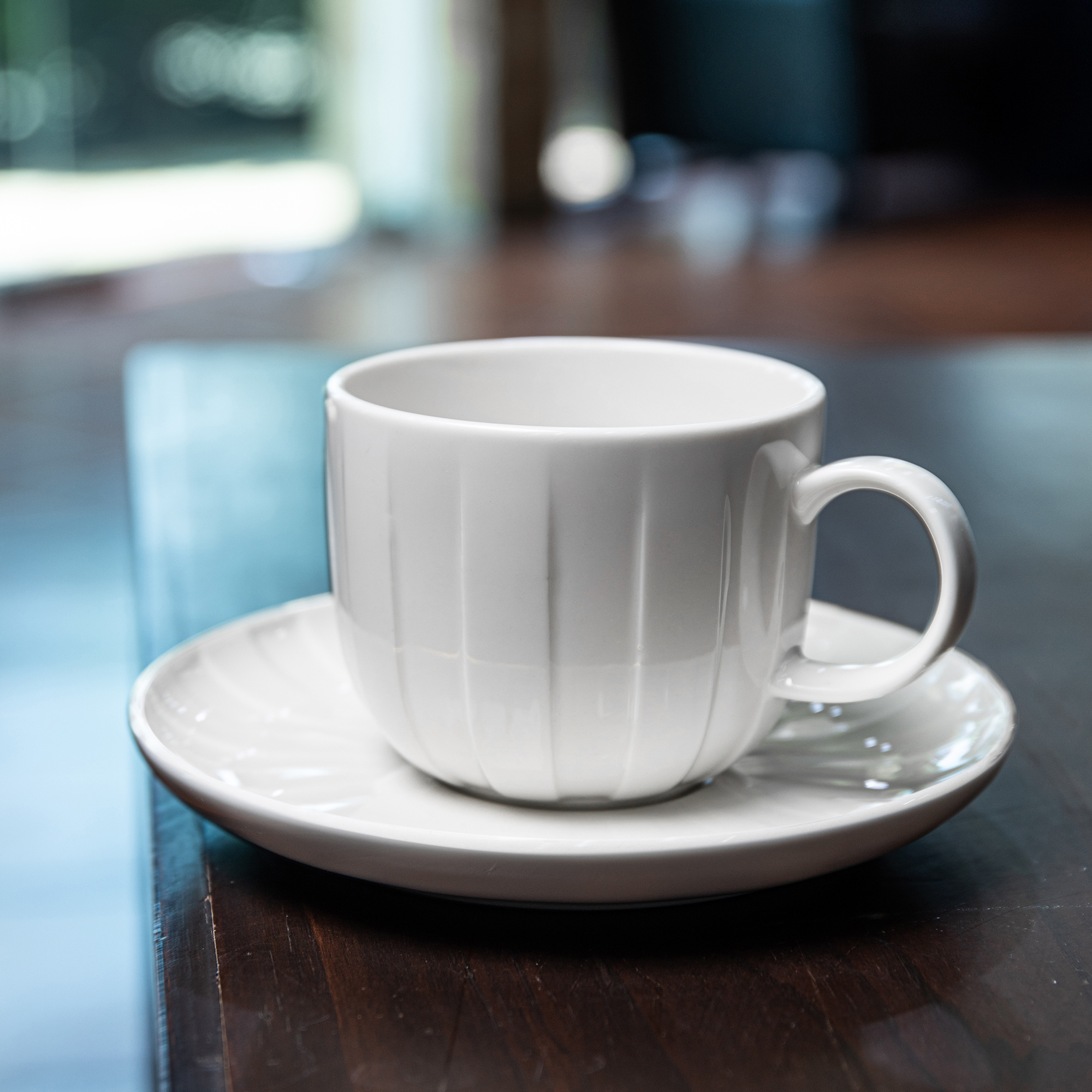 Juego de vajilla para 6 personas Ligne blanco 48 piezas AMBITION