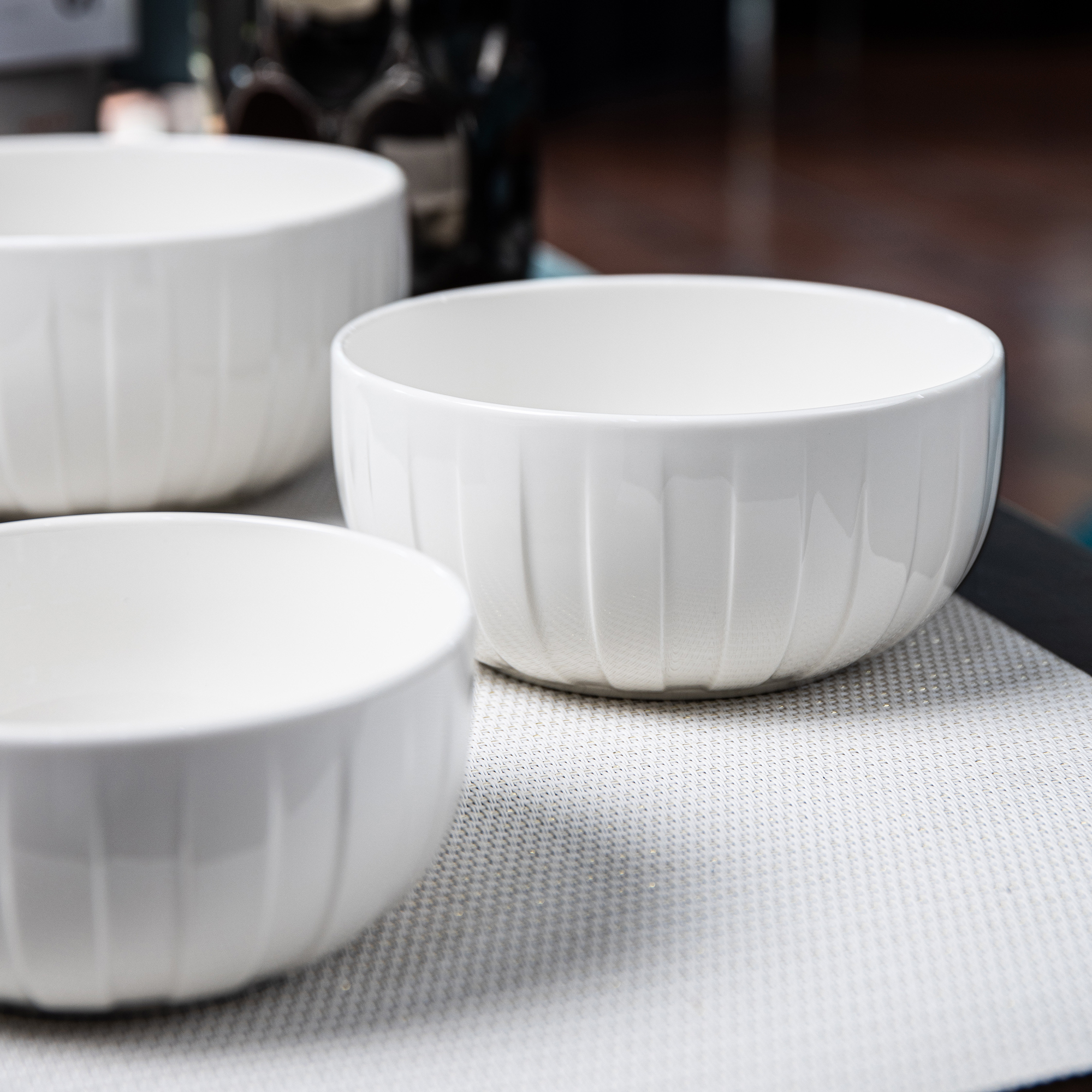 Juego de vajilla para 6 personas Ligne blanco 48 piezas AMBITION