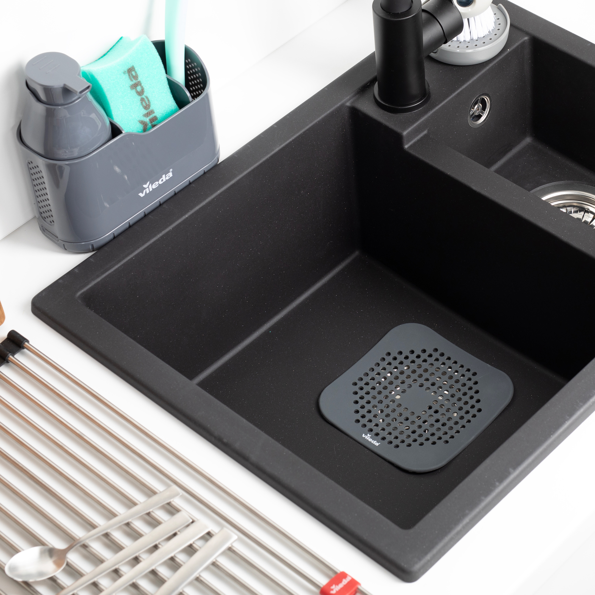 Sada 4 silikónových sitiek do drezu Easy Kitchen VILEDA by Dajar