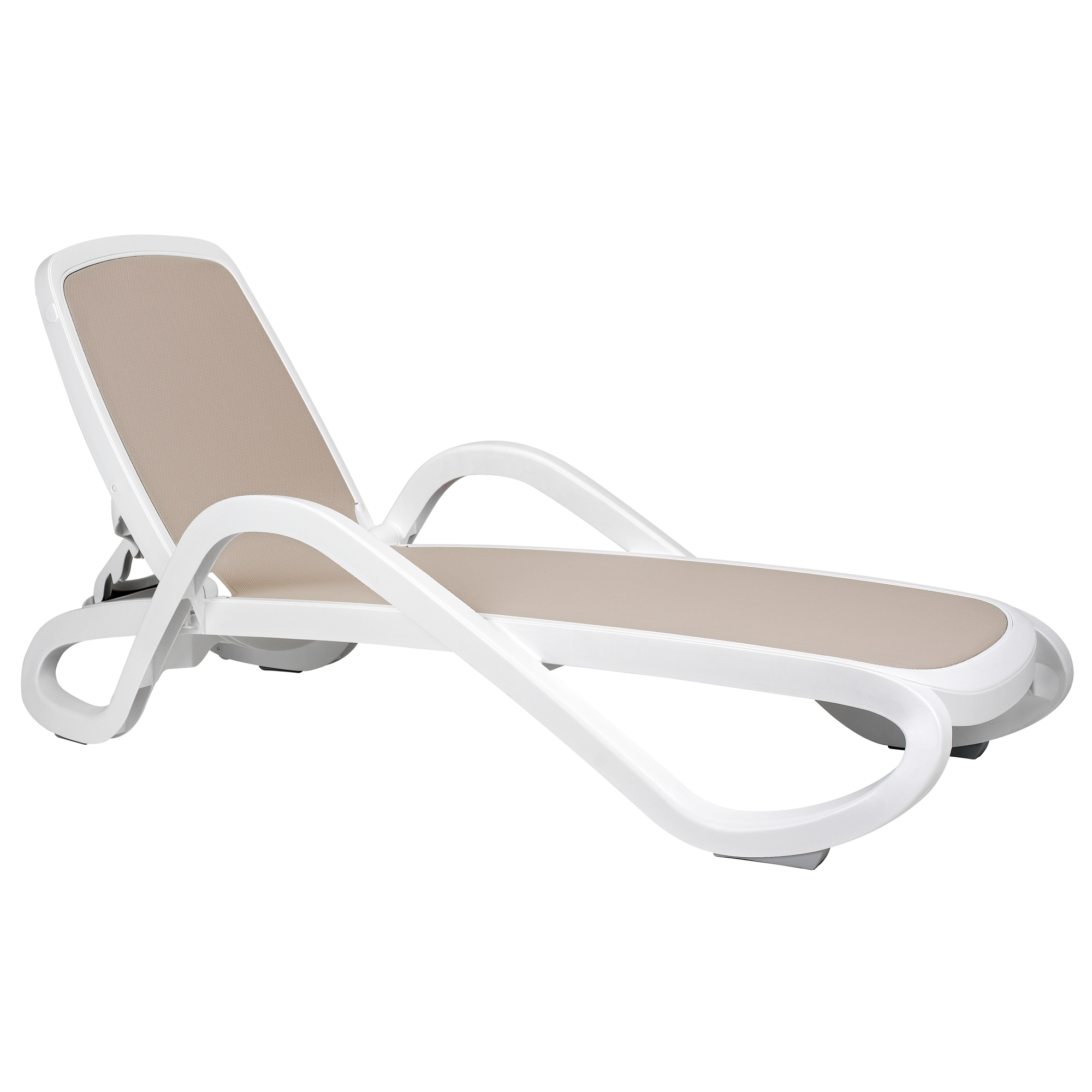 Leżak basenowy Alfa Bianco / Tortora NARDI