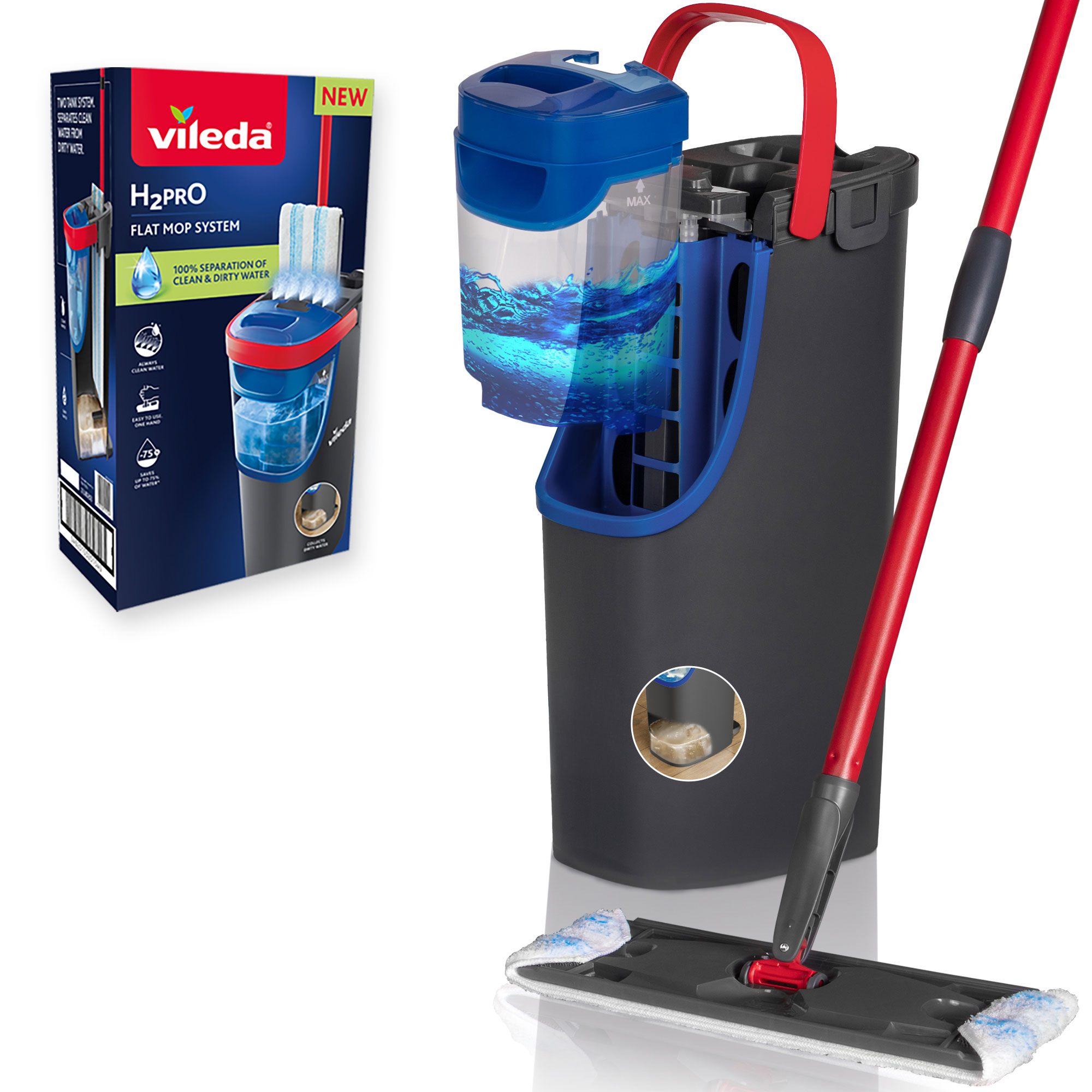 Plochý mop H2prO VILEDA