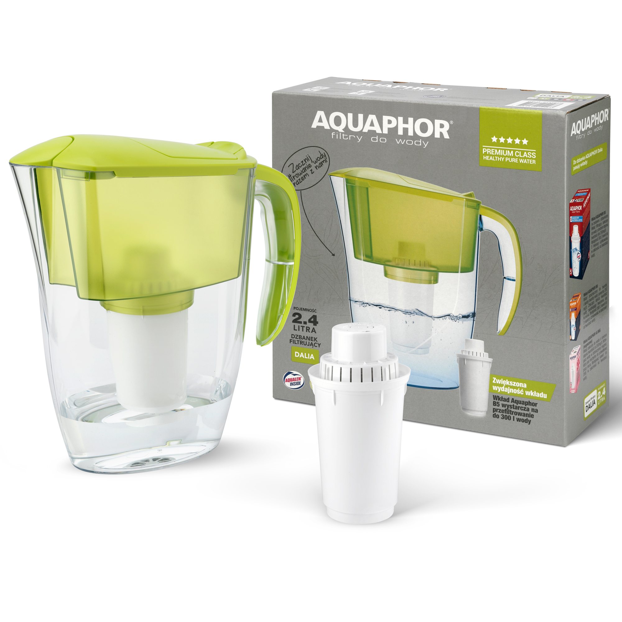 Wasserfilter Dalia 2,5 l + Filterkartusche Aquaphor B5 Limette AQUAPHOR