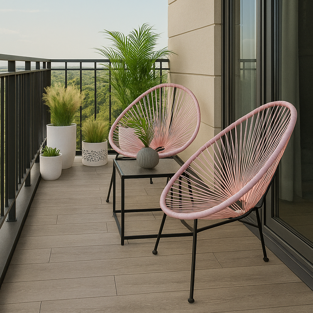Trådstol Arthur rosa PATIO  