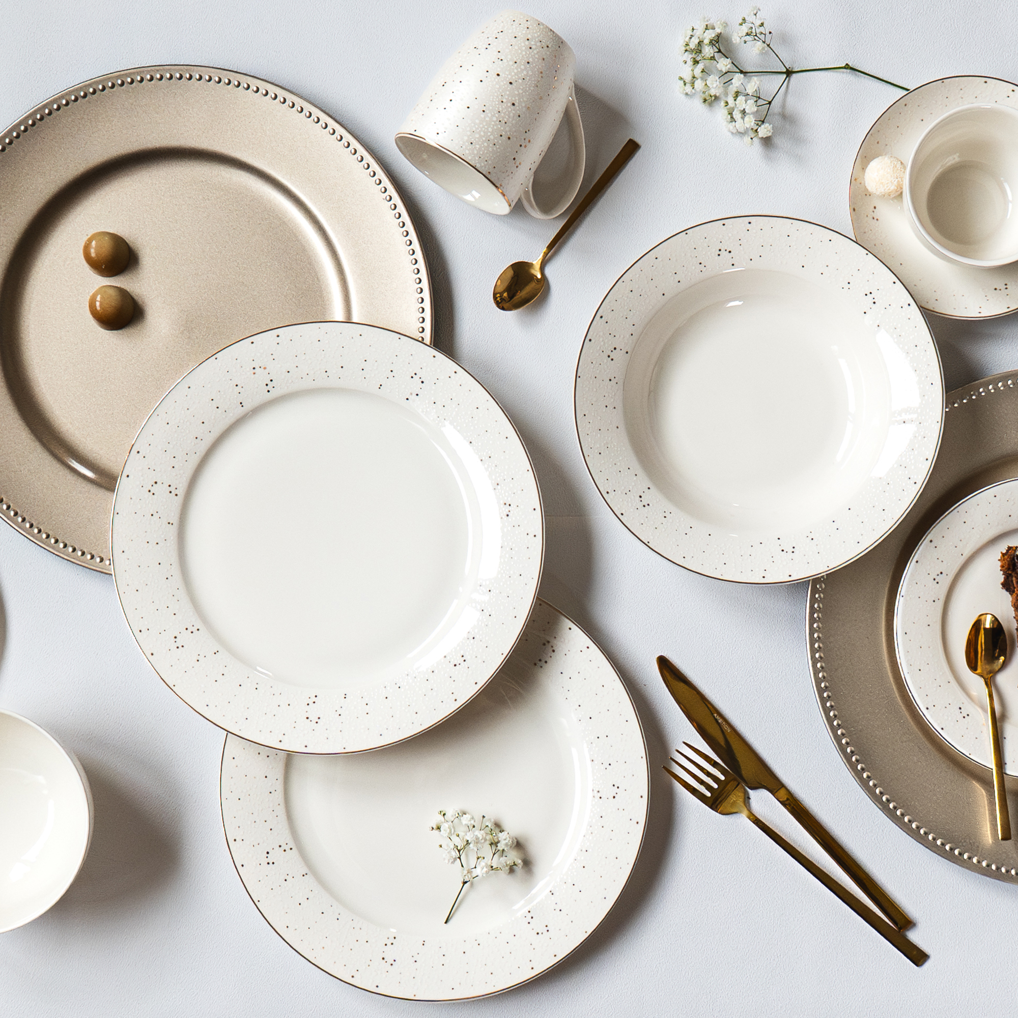 Obedová a kávová súprava pre 6 osôb Aurelia 45-dielna AMBITION