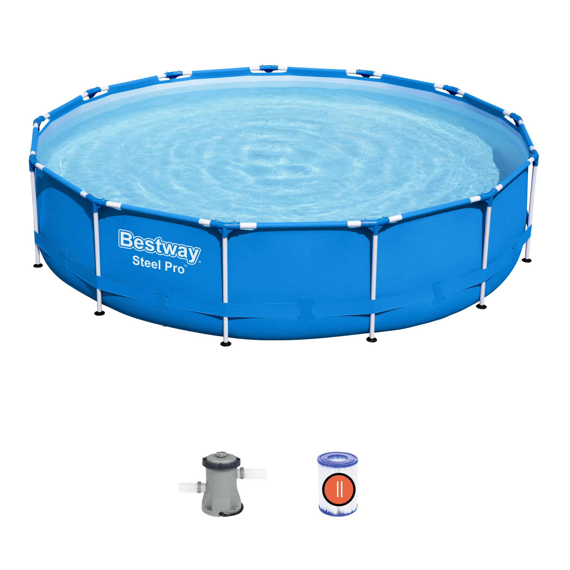 Pool Steel Pro™ Frame  396 x 84 cm  mit Filterpumpe BESTWAY