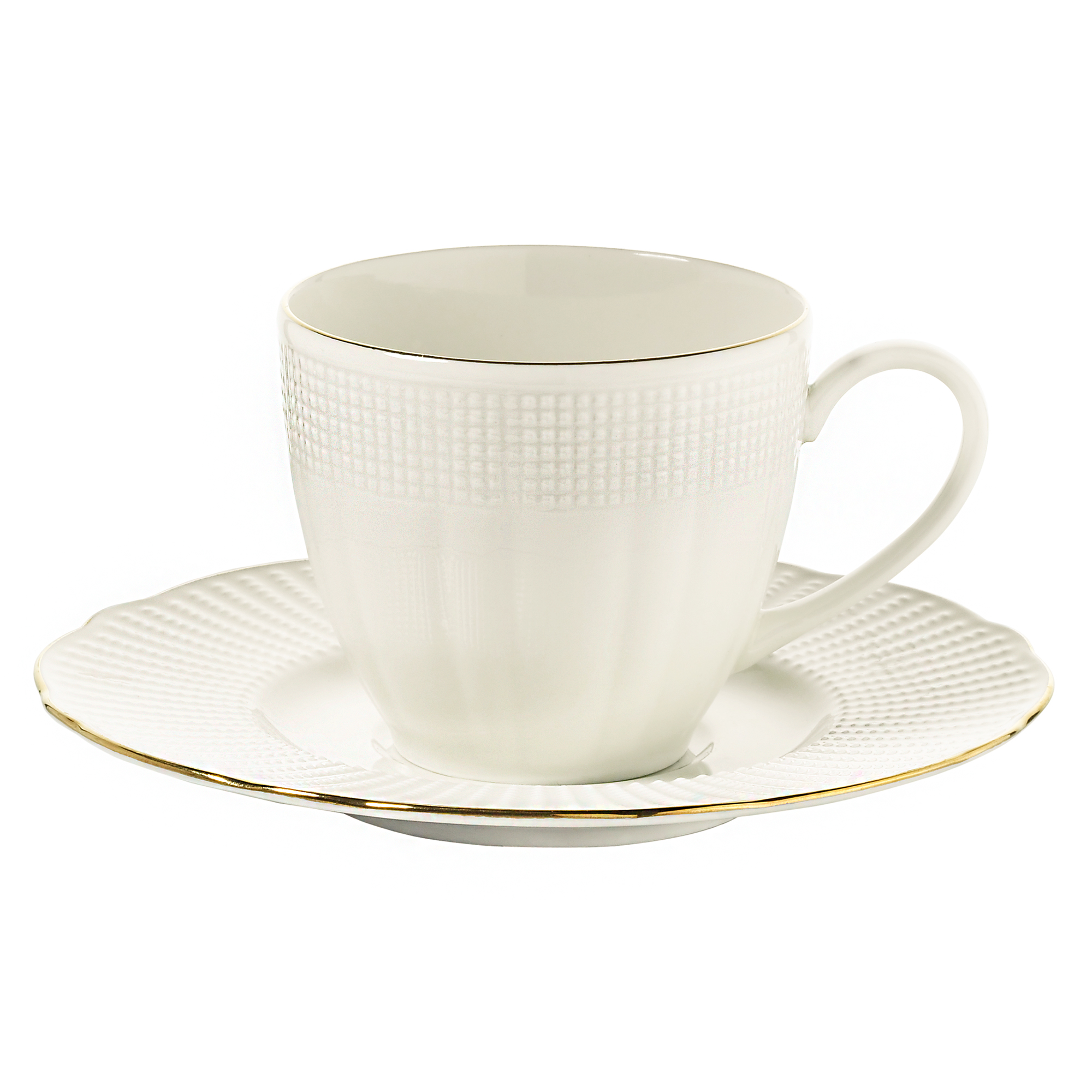 Set de 6 tazas con platillos Belle 12-piezas KÜTAHYA PORSELEN