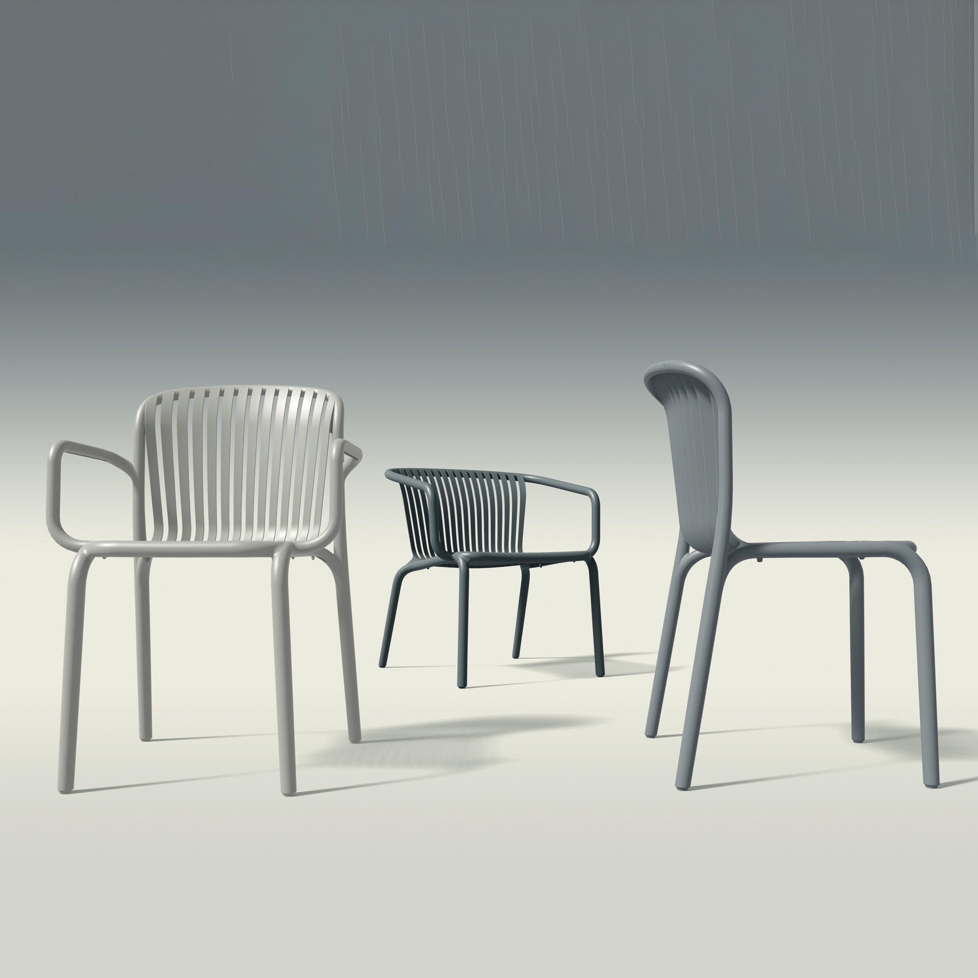 Sedia da giardino con braccioli Brene Gray FERNE