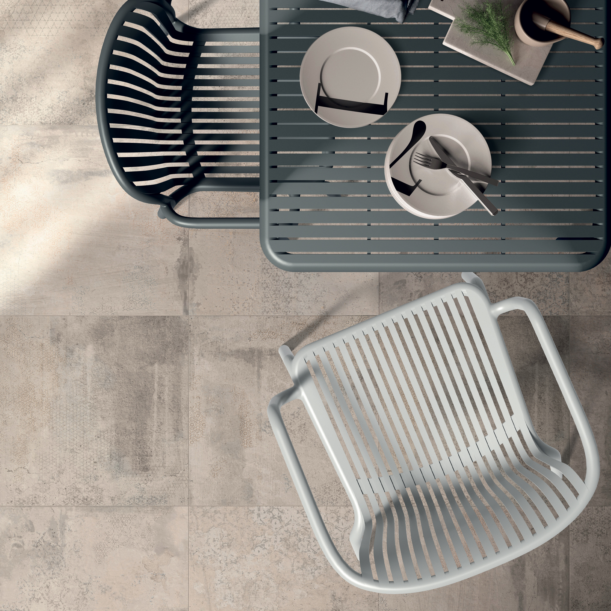 Sedia da giardino con braccioli Brene Verde FERNE