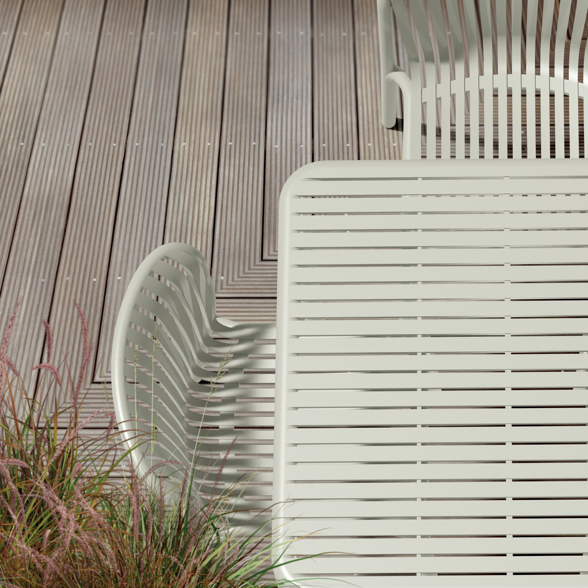 Tavolo da giardino Brene White 79,5 x 79,5 cm FERNE