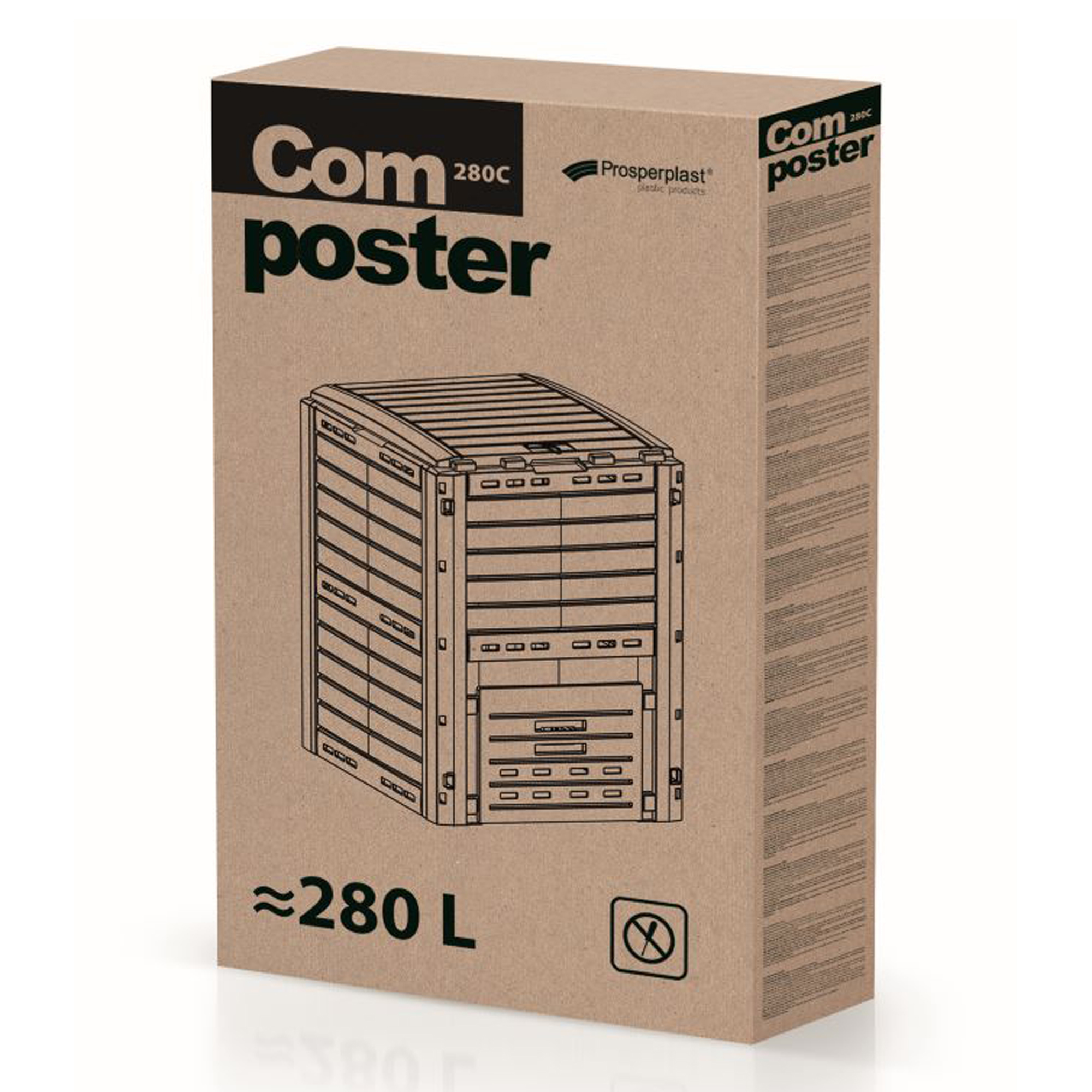 Kompostér Compogreen Woody 280 l PROSPERPLAST