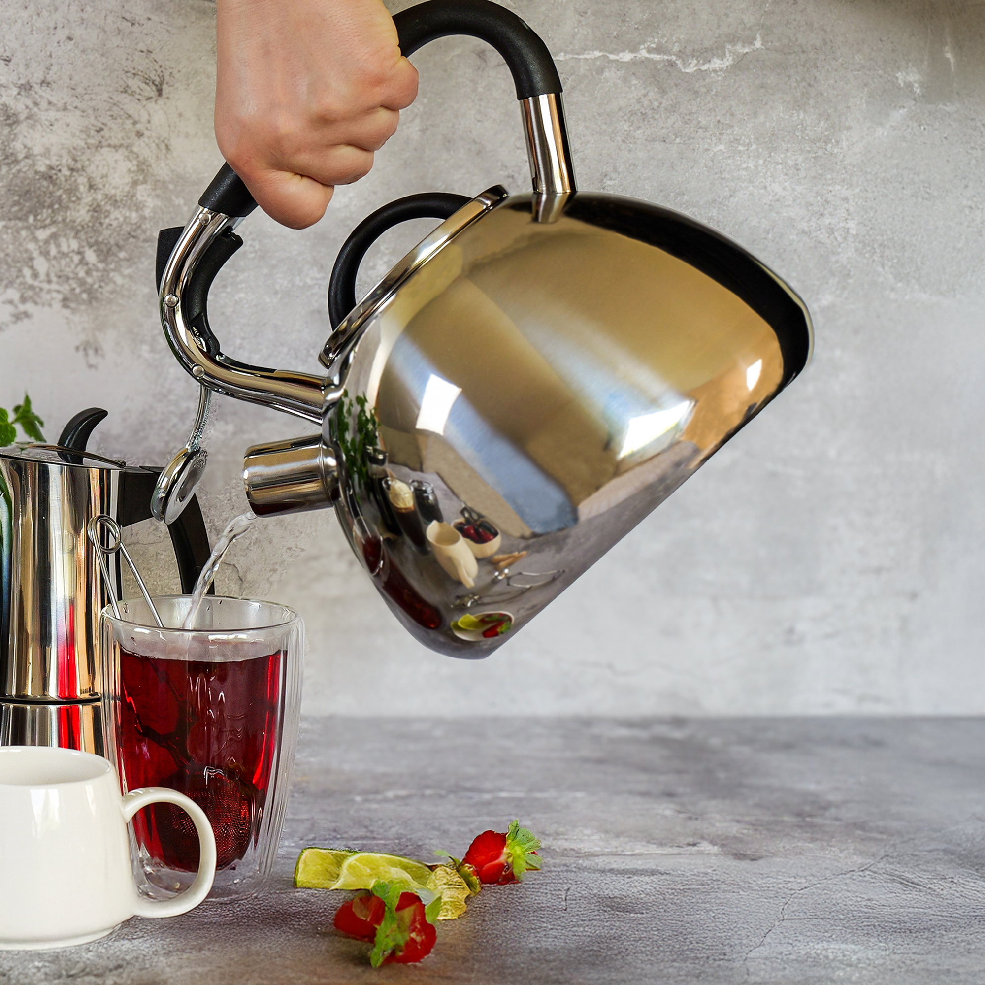 Vattenkokare för induktion Octavio 2,3 l satin AMBITION