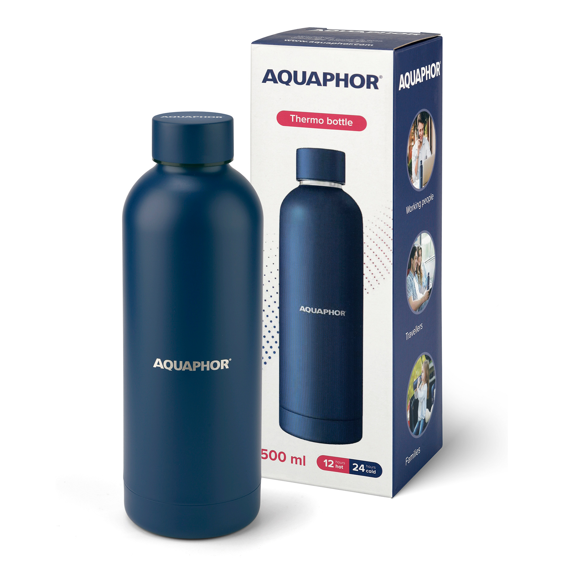 Butelka termiczna 500 ml niebieska AQUAPHOR