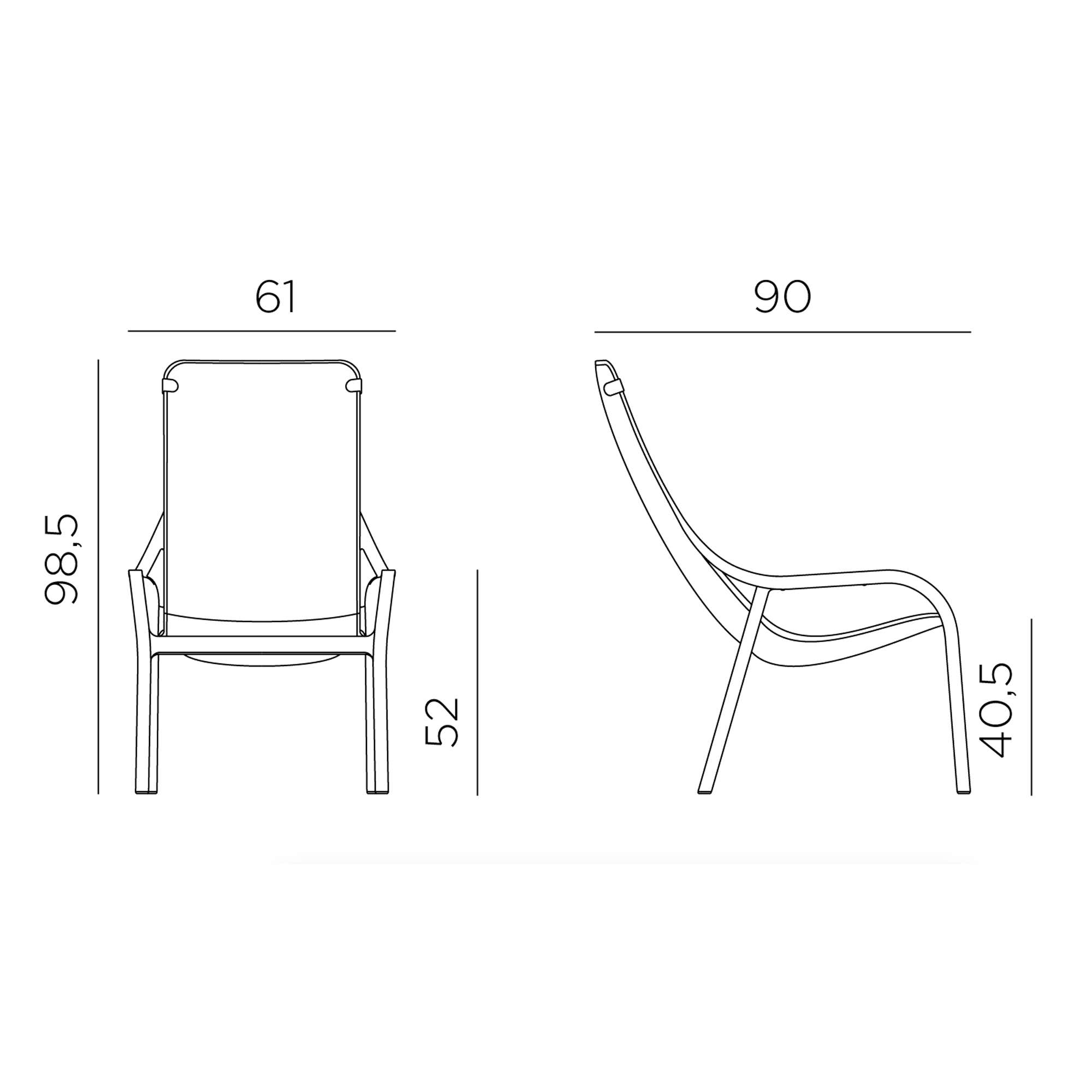 Poltrona da giardino Net Lounge Senape NARDI
