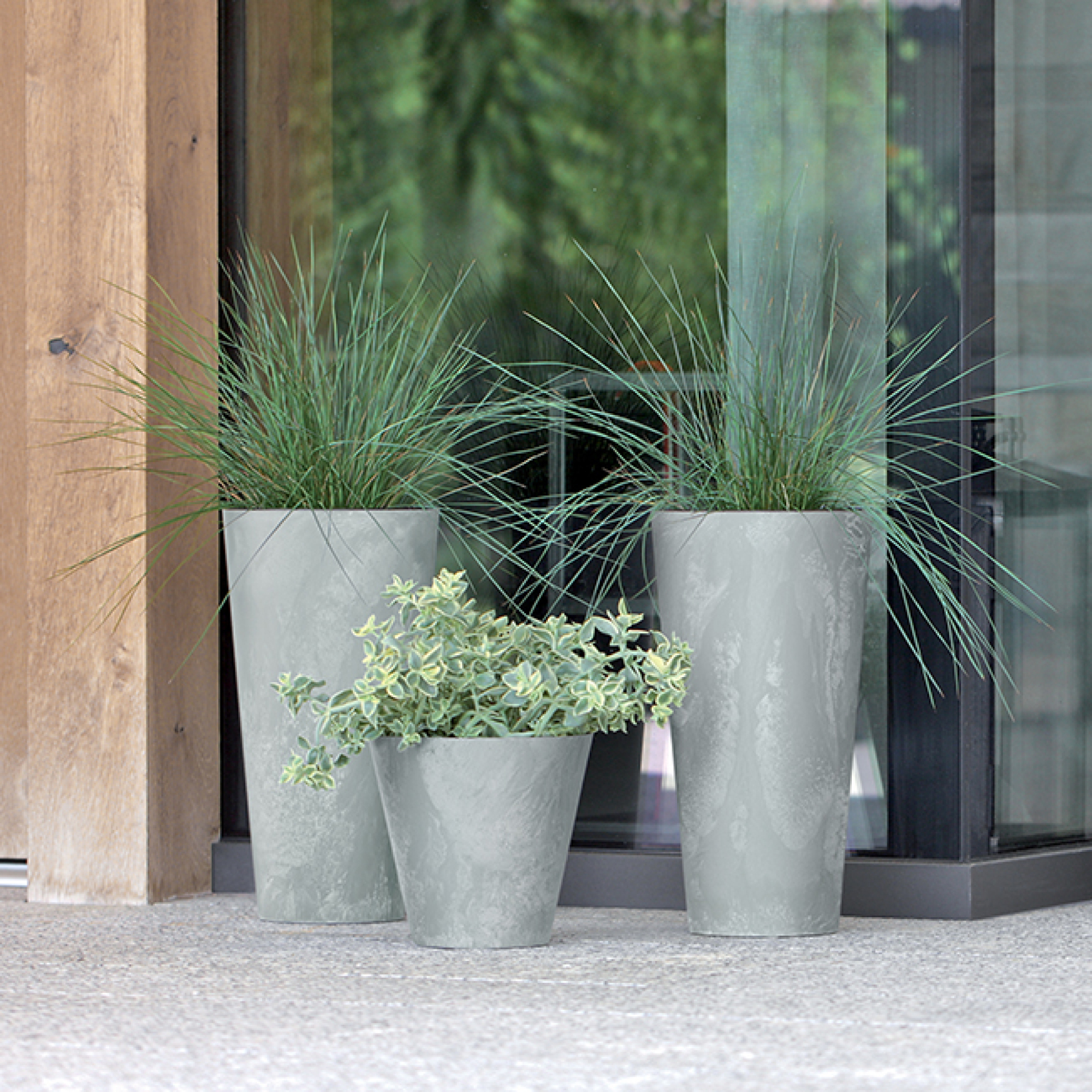 Hocher Blumentopf Tubus Slim Beton Effect 76 cm PROSPERPLAST