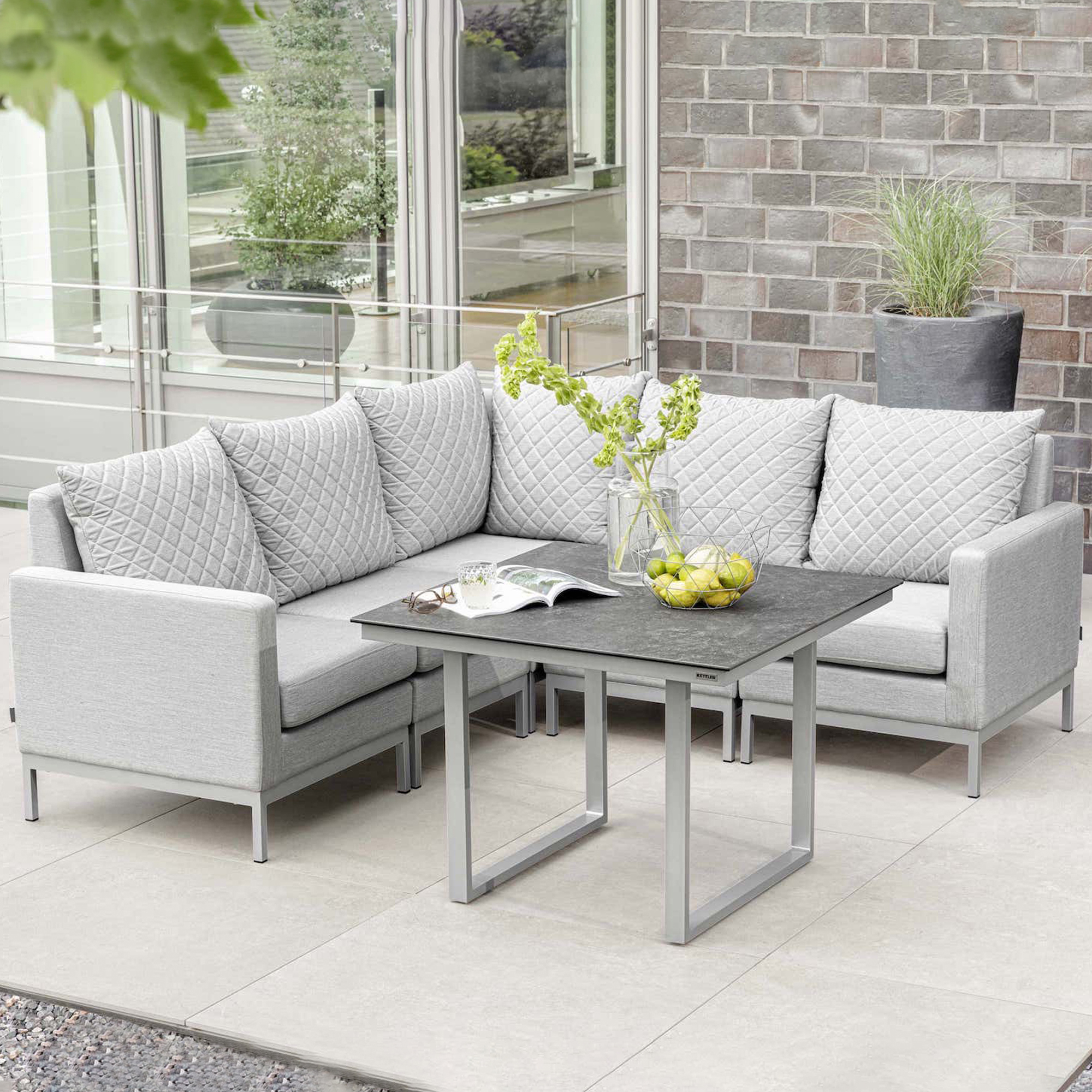 Sada 5 modulů souprava nábytku Ego Modular Dining Silver Gray KETTLER
