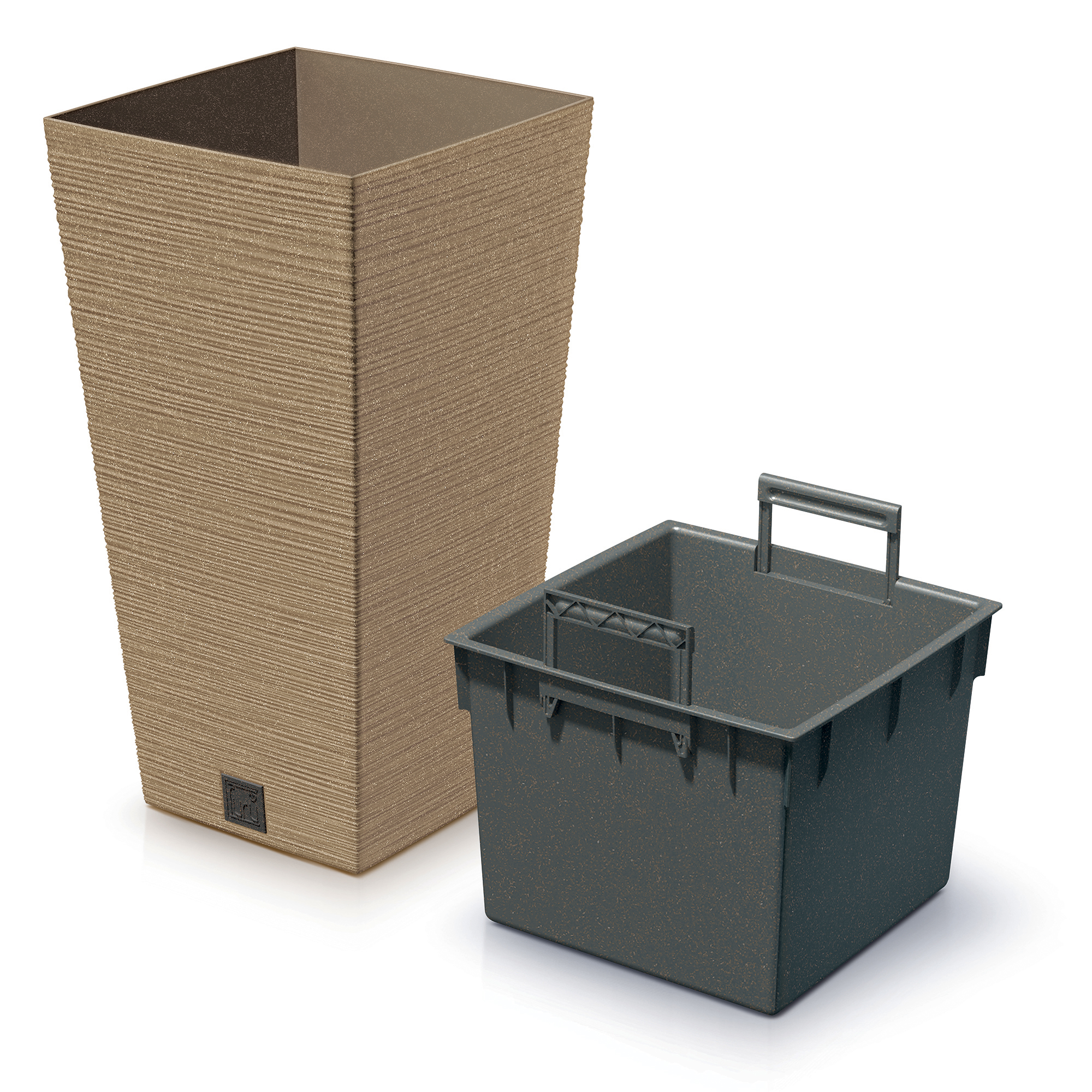 Maceta de jardín Furu Square Eco Wood 45 cm naturo PROSPERPLAST