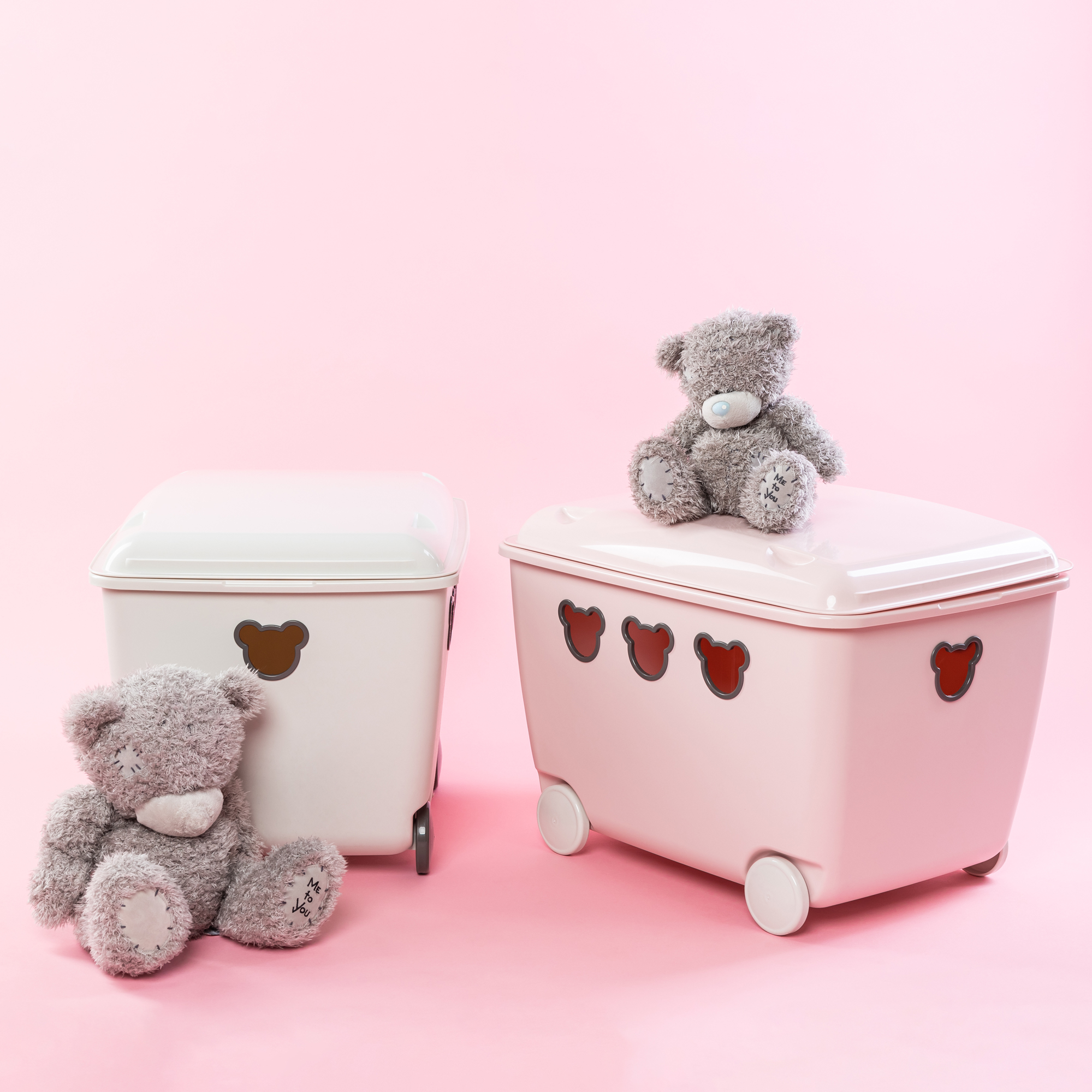 Aufbewahrungsbox mit Deckel  Bear 55 l blau BRANQ