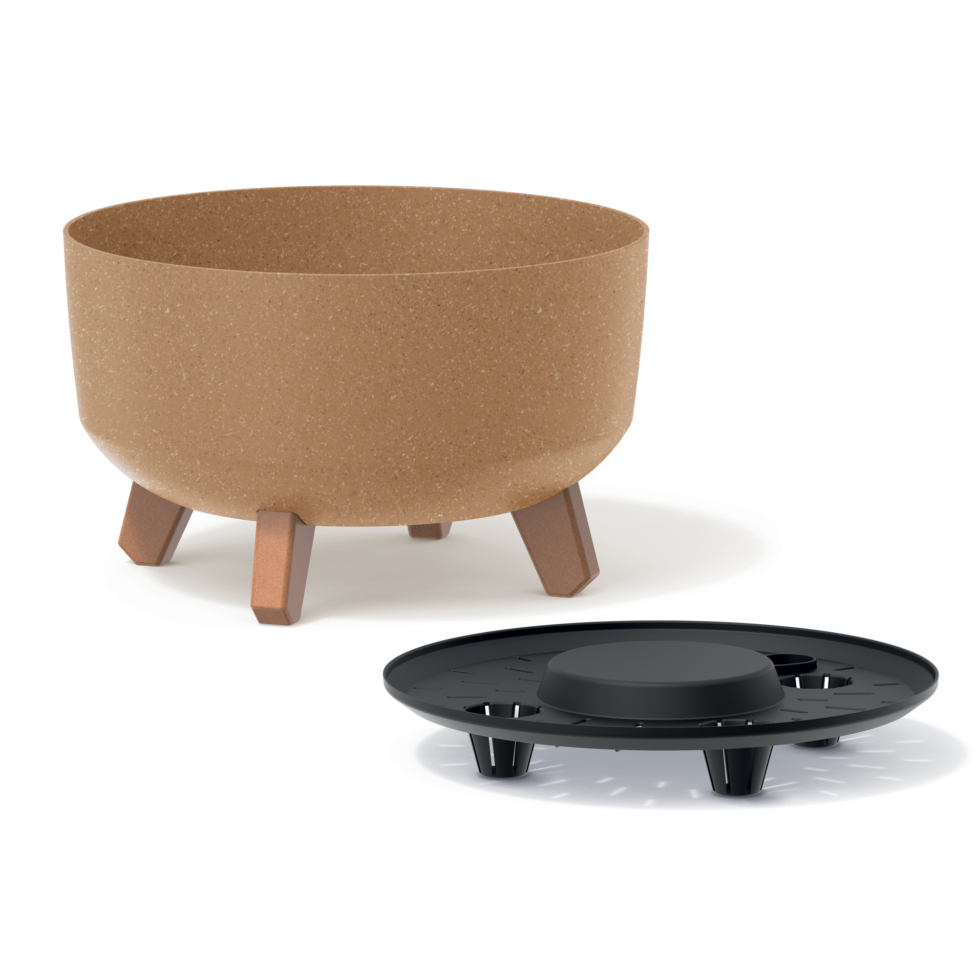 Bezvložkový plastový kvetináč Gracia Low ECO Naturo 23,5 cm PROSPERPLAST