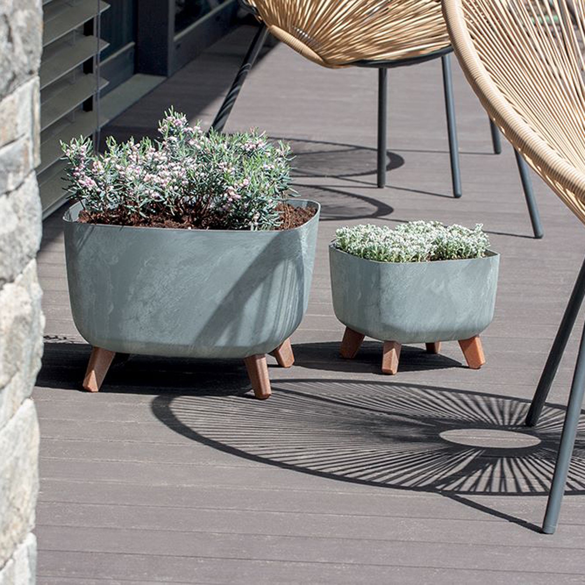 Blumentopf  Gracia Square Beton  quadratisch  39 x 39 x 27 cm PROSPERPLAST
