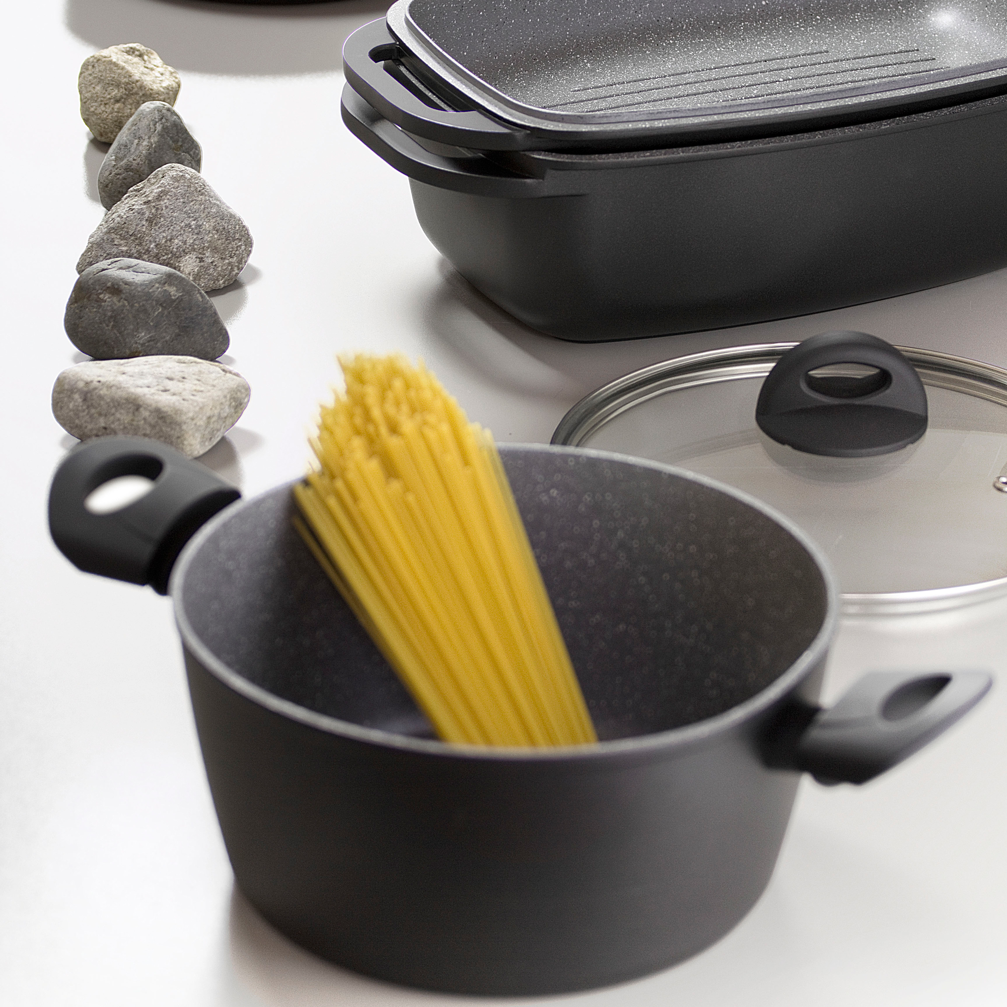 Cooking pot Granite 20 cm AMBITION