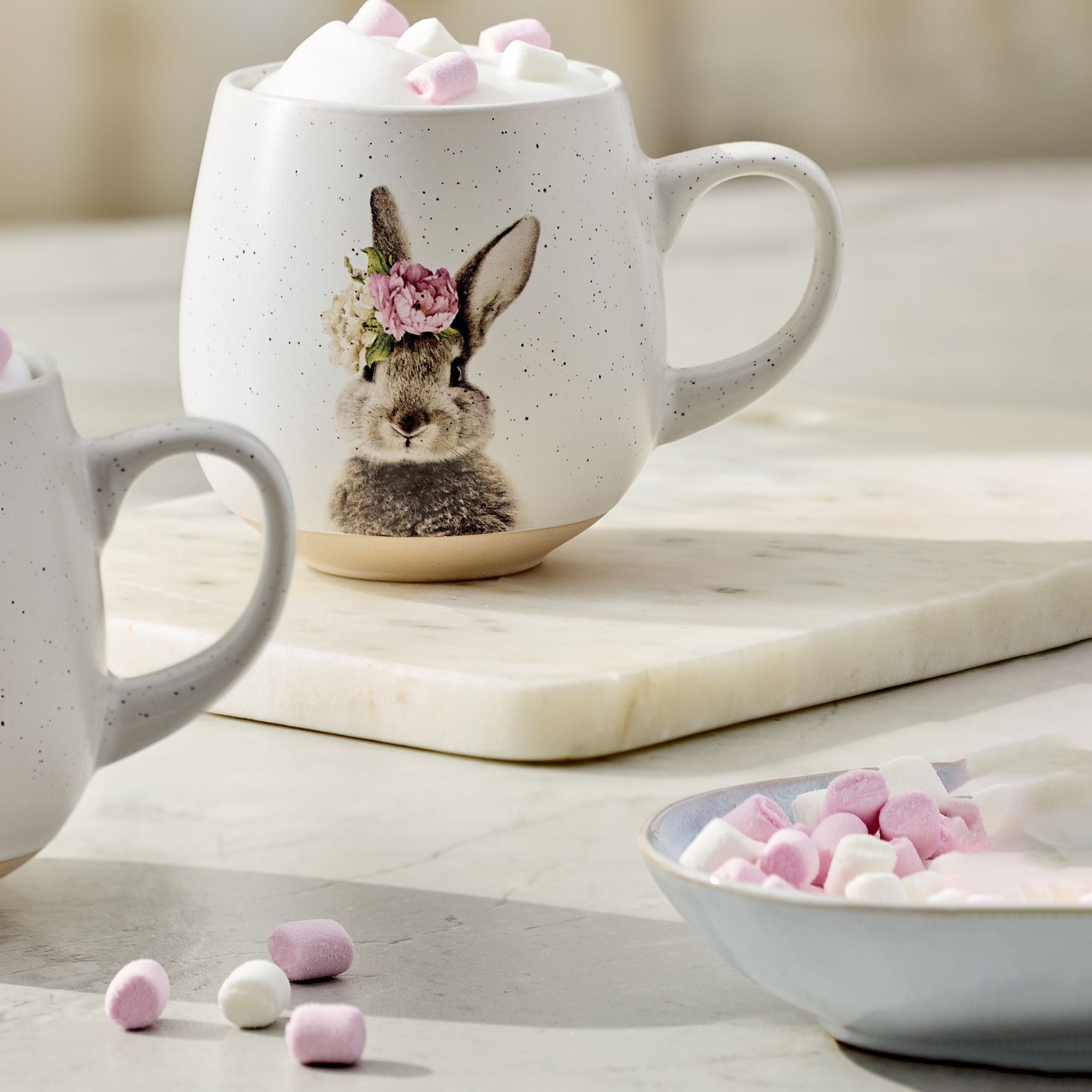 Kaffeebecher aus Keramik Hopsa 480 ml Blumen  AMBITION