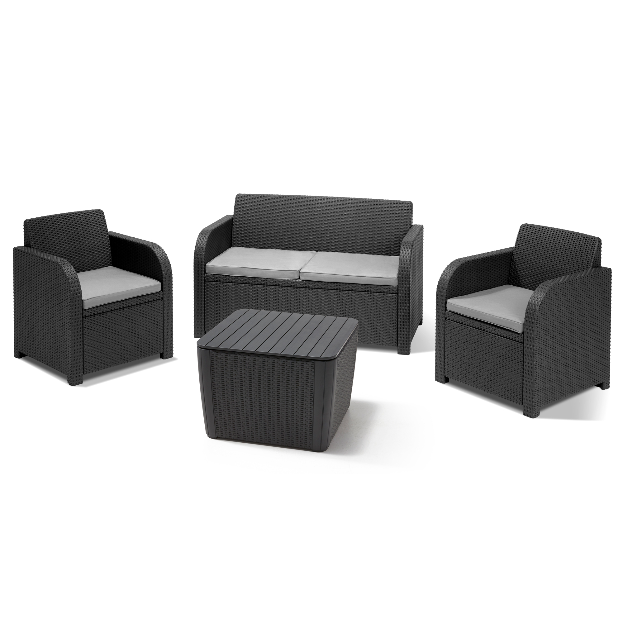 Komplet mebli ogrodowych Novara grafitowy KETER