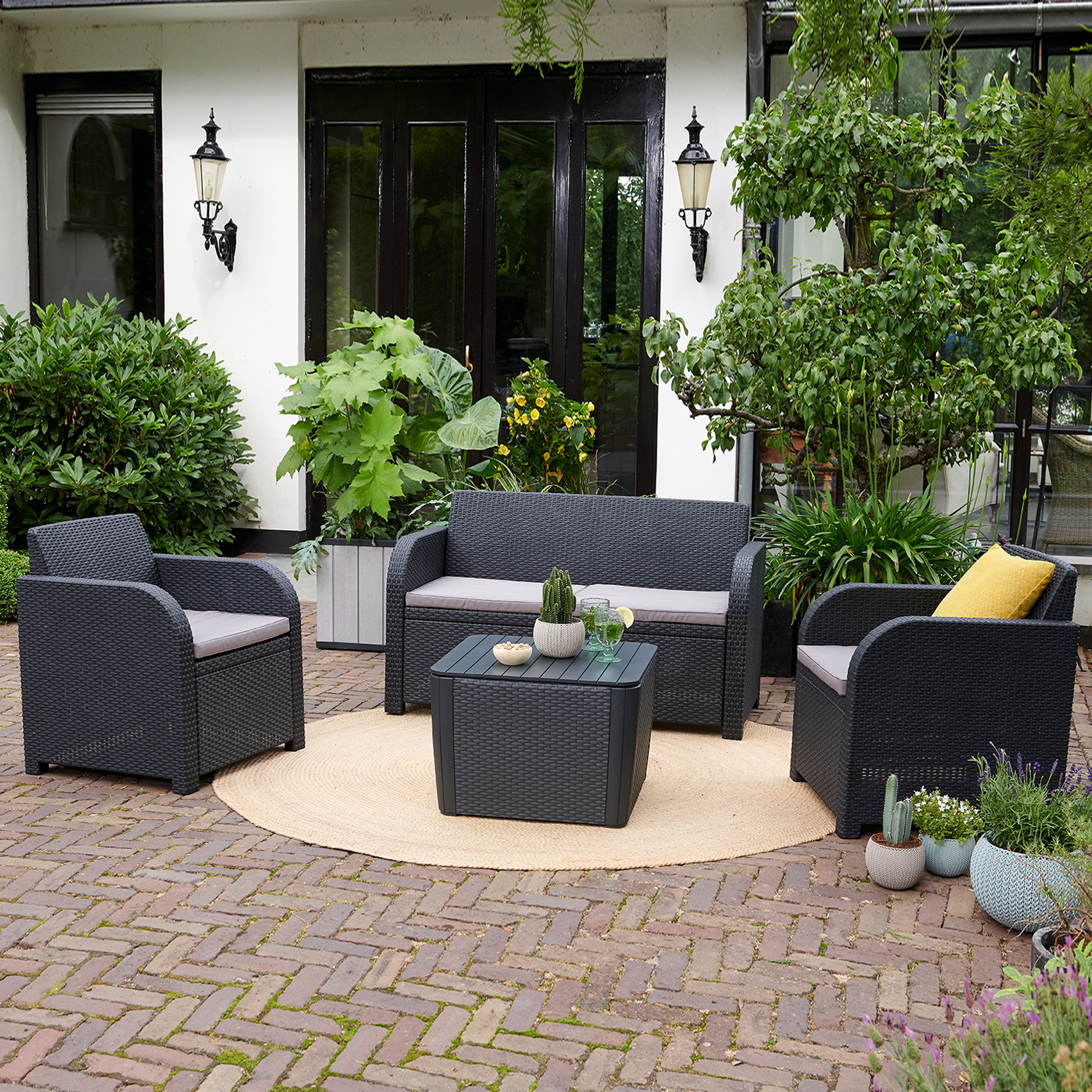 Komplet mebli ogrodowych Novara grafitowy KETER