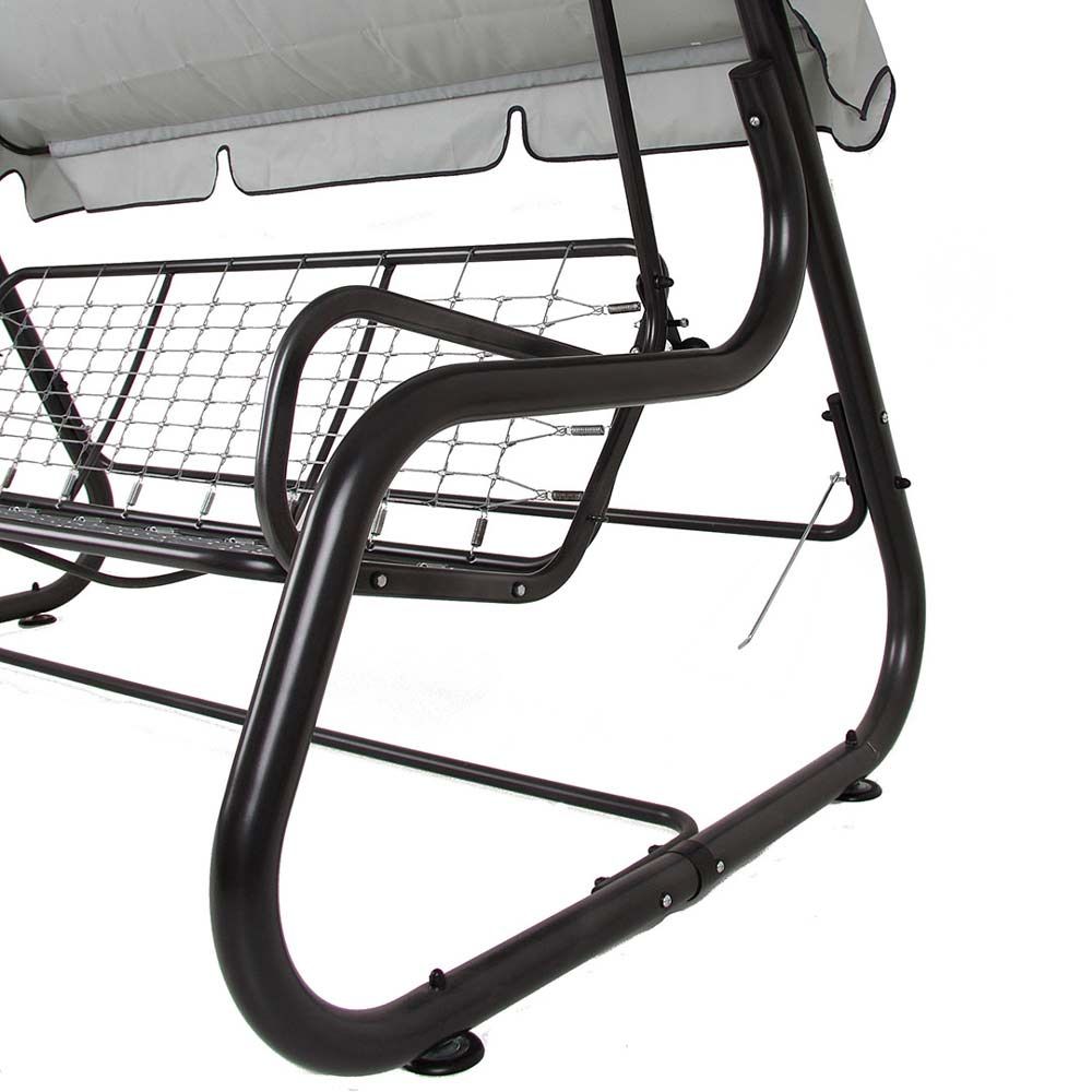 Hollywoodschaukel mit Moskitonetz Venezia Lux 4-Sitzer Black Edition C024-06LB PATIO