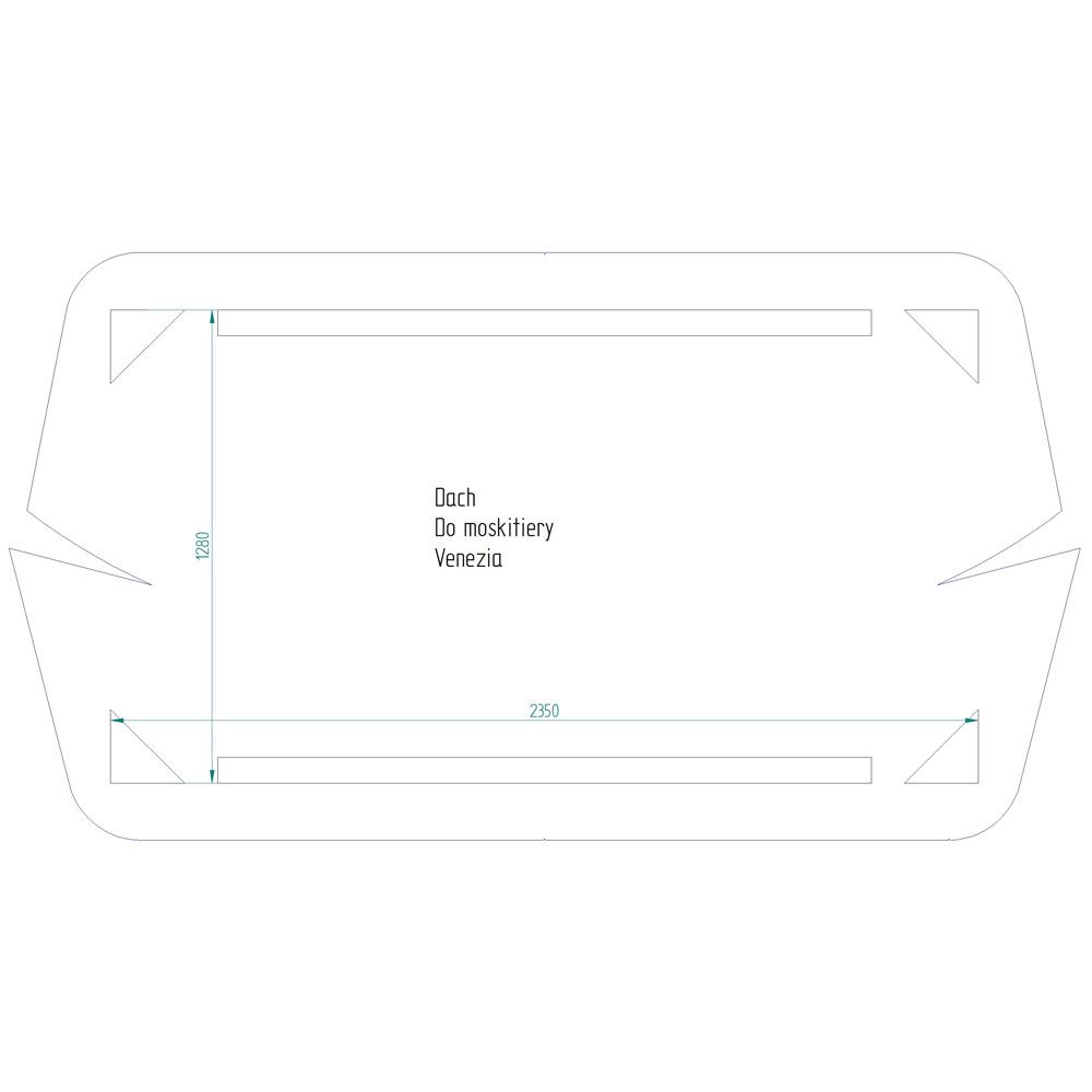 Záhradná hojdačka Venezia s moskytiérou G043-12LB PATIO
