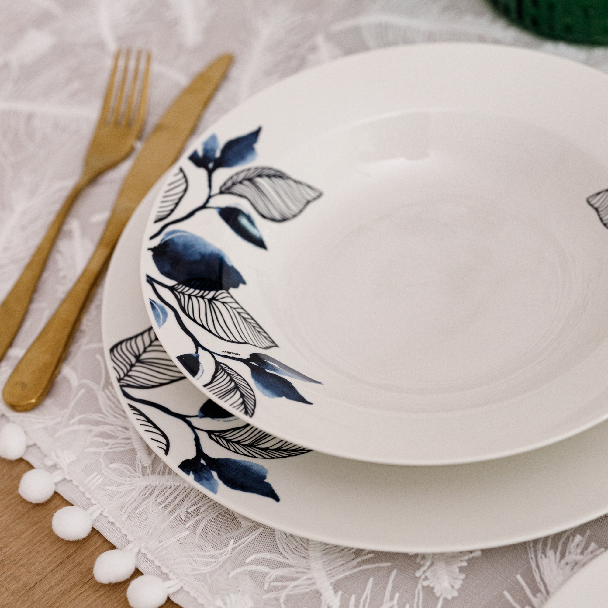 Dinner plate Blue Flower 27 cm AMBITION